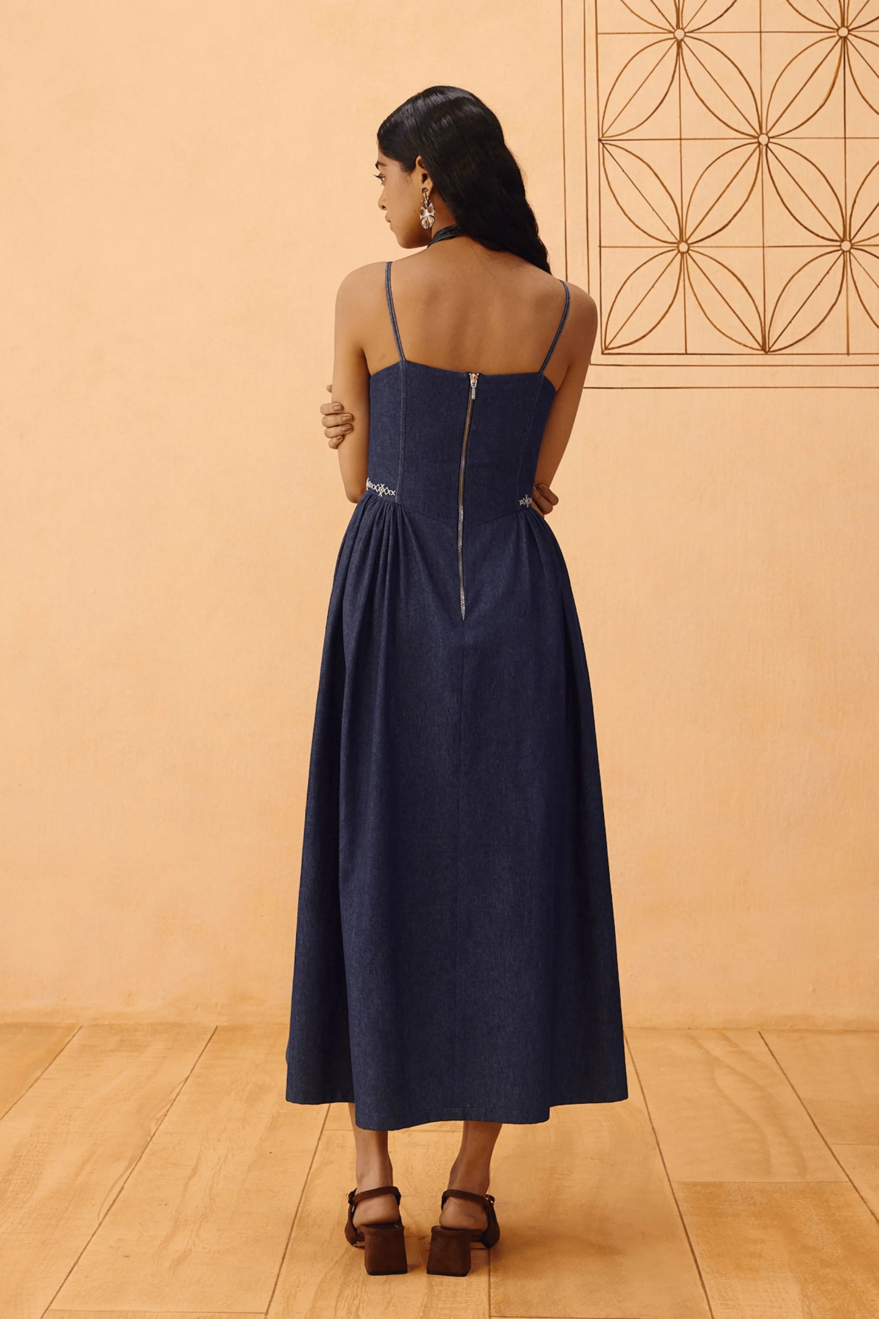 The Jaali Susainable Denim Dress