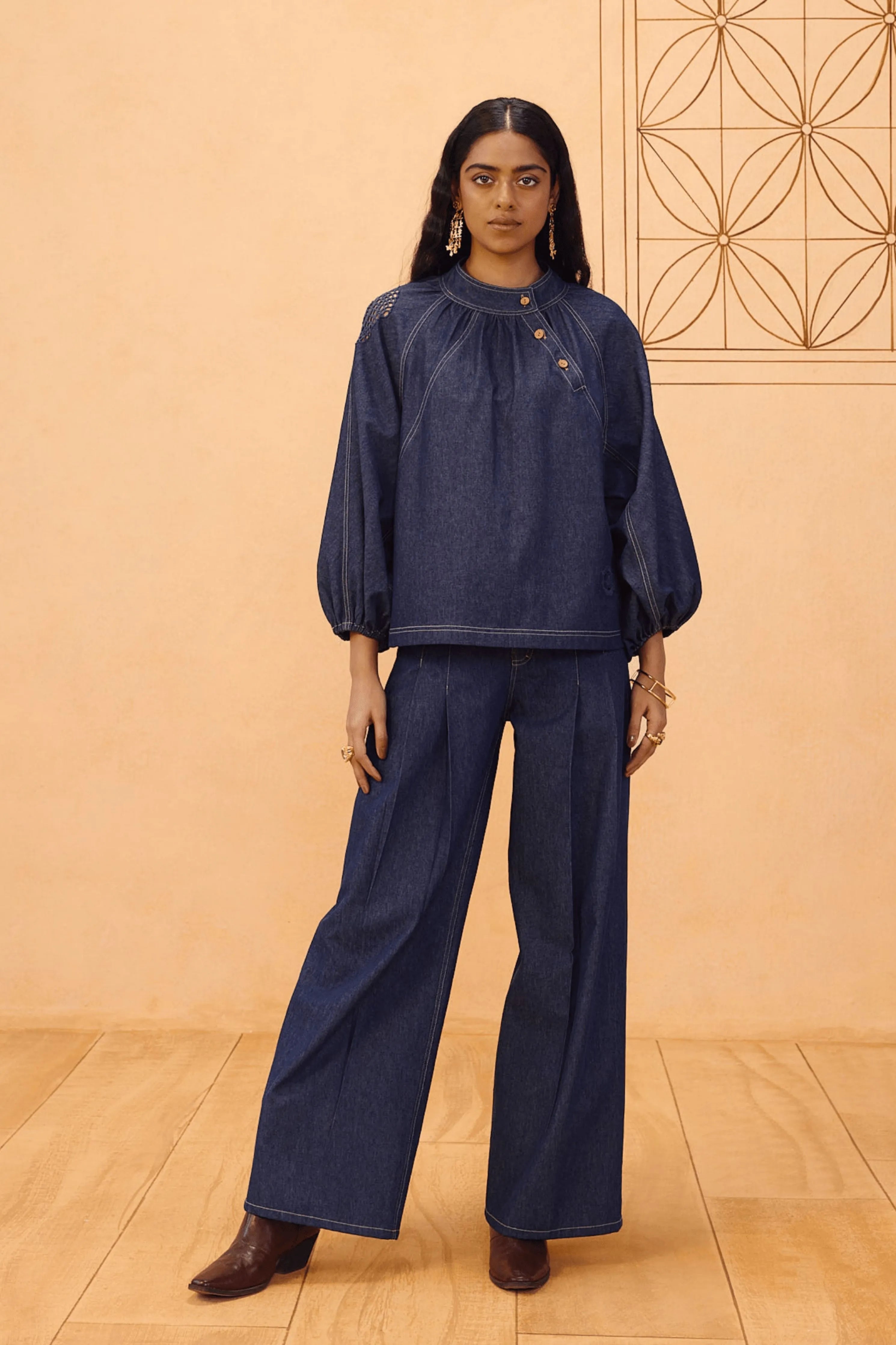 The Jaali Sustainable Denim Top
