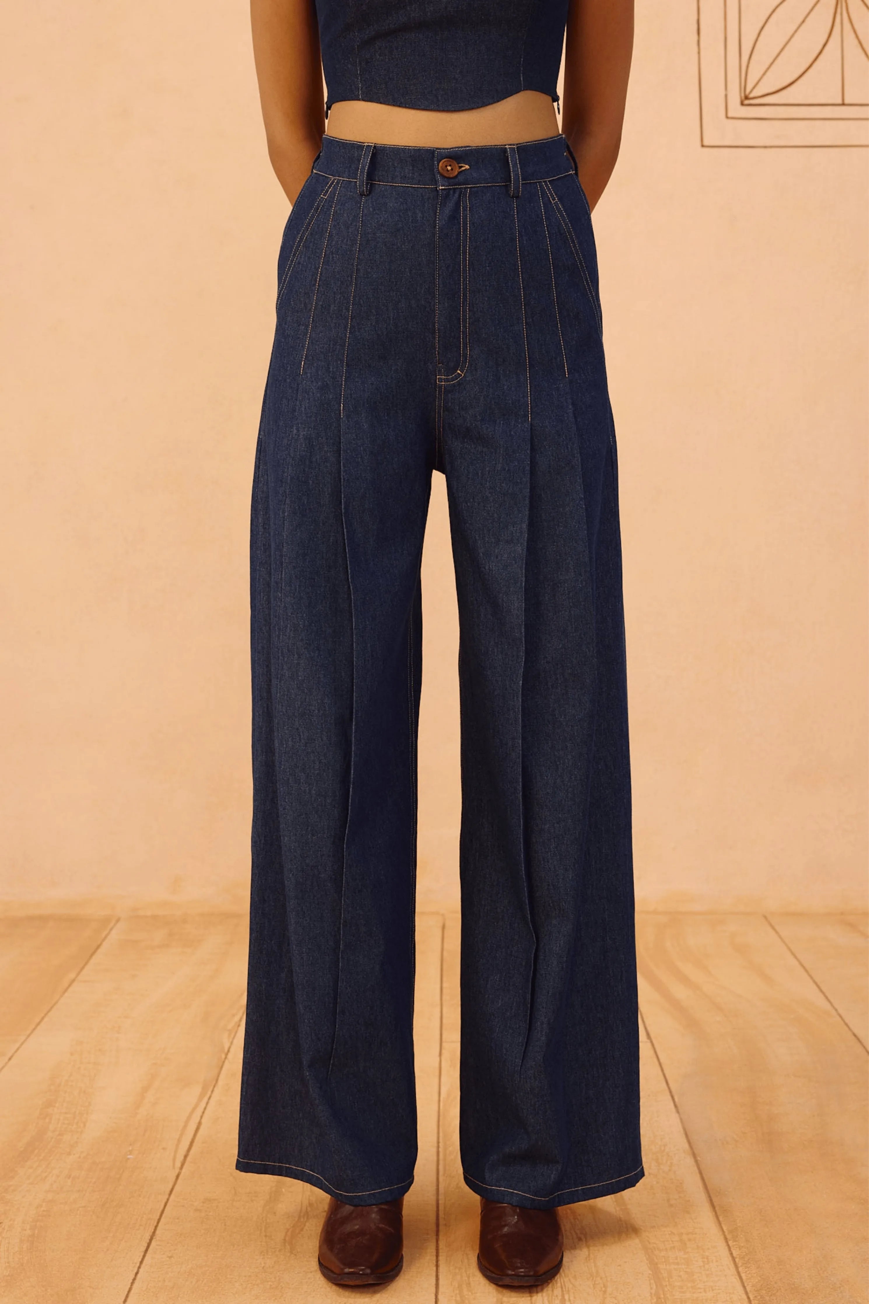 Heirloom Sustainable Denim Pleated Jeans