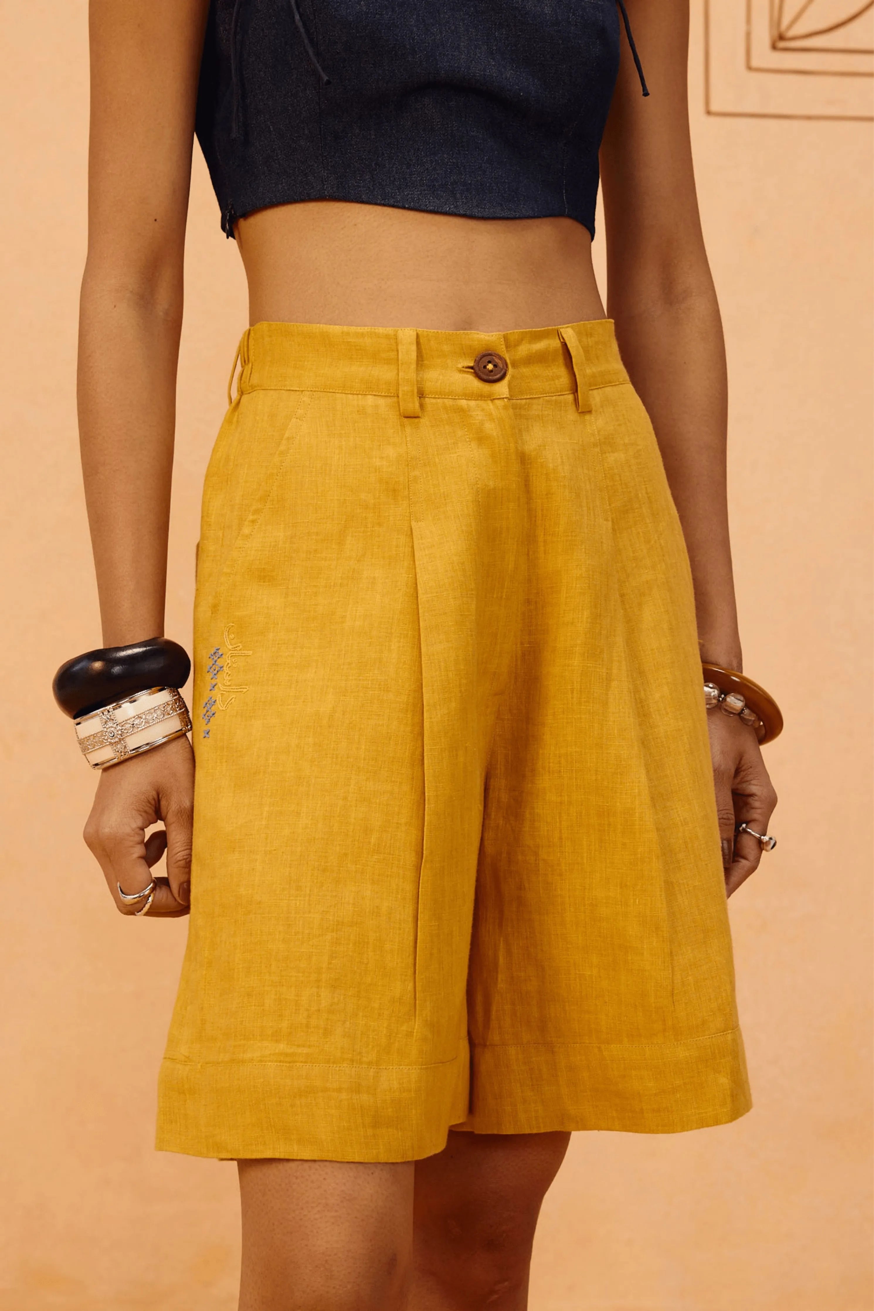 The Golden Linen Shorts