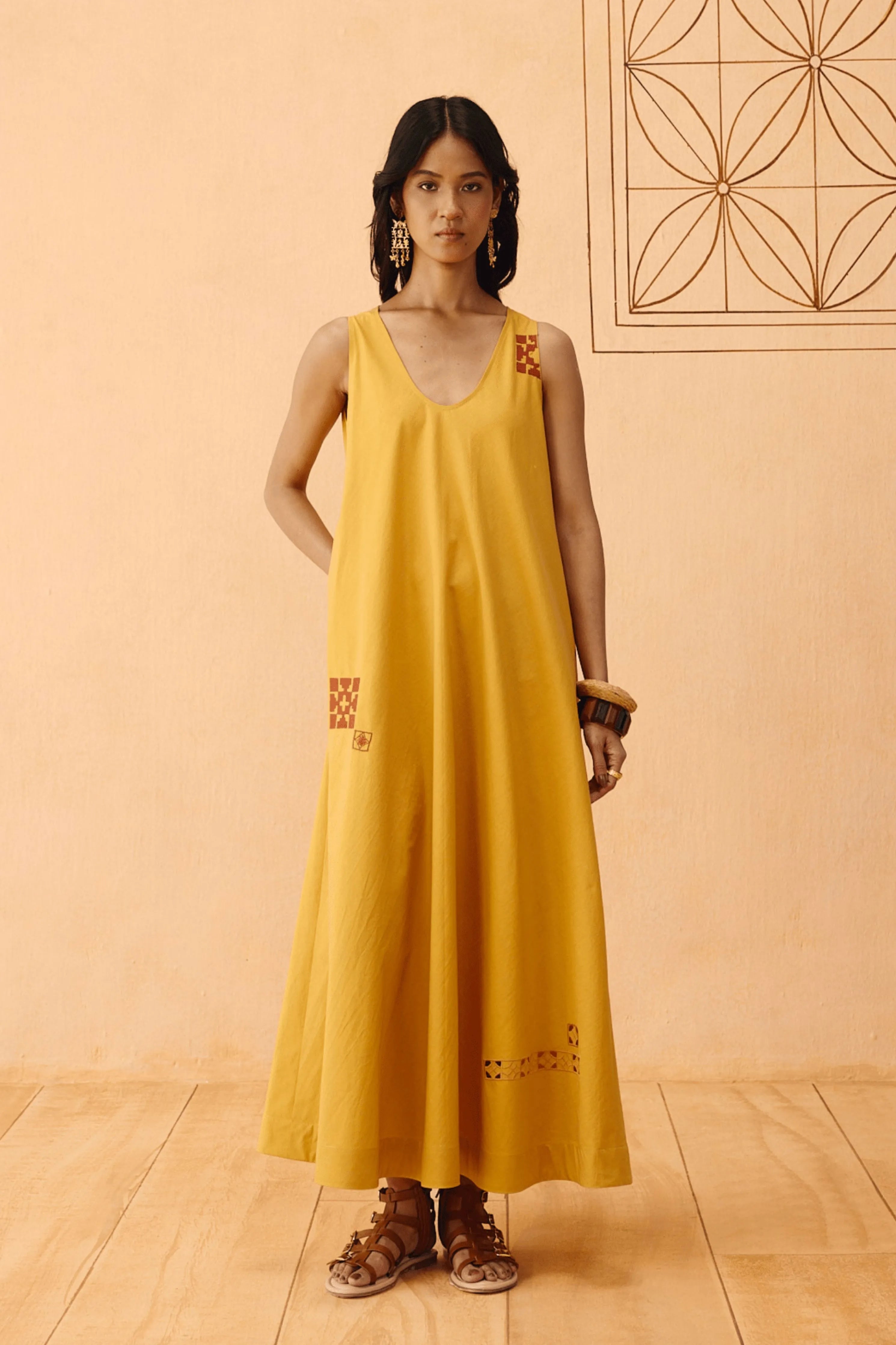 Golden Ghar Organic Cotton Maxi Dress