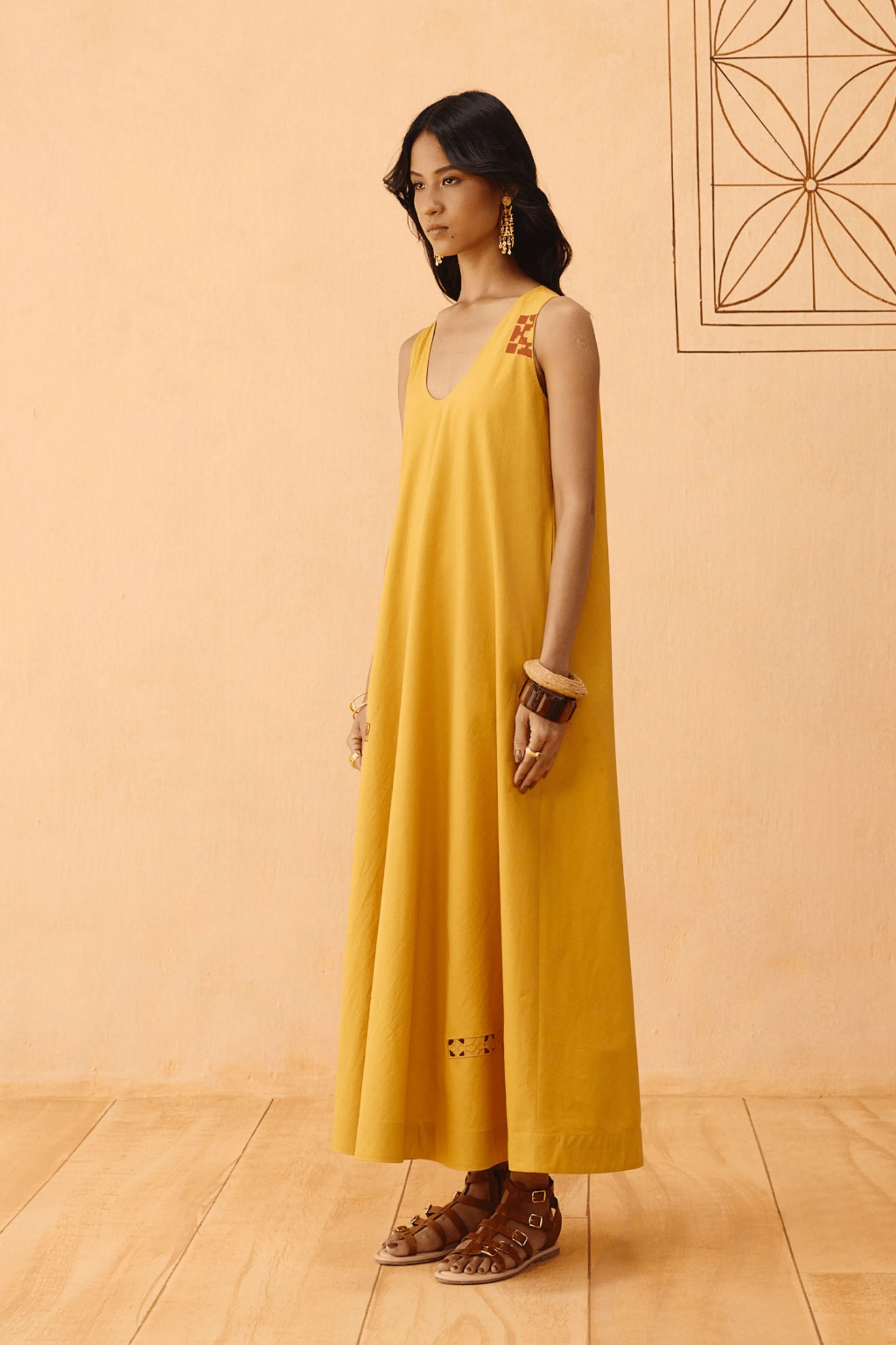 Golden Ghar Organic Cotton Maxi Dress