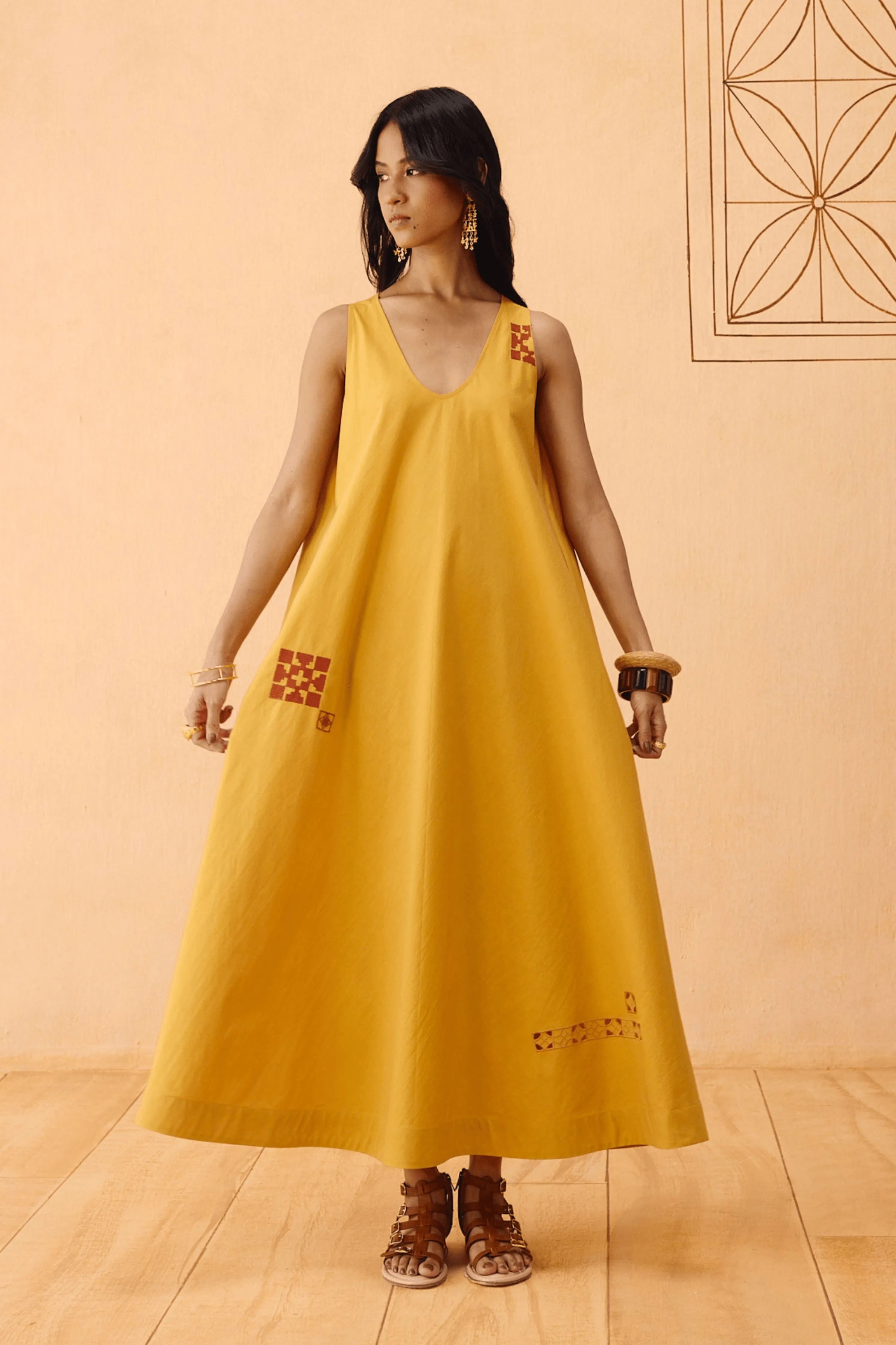 Golden Ghar Organic Cotton Maxi Dress