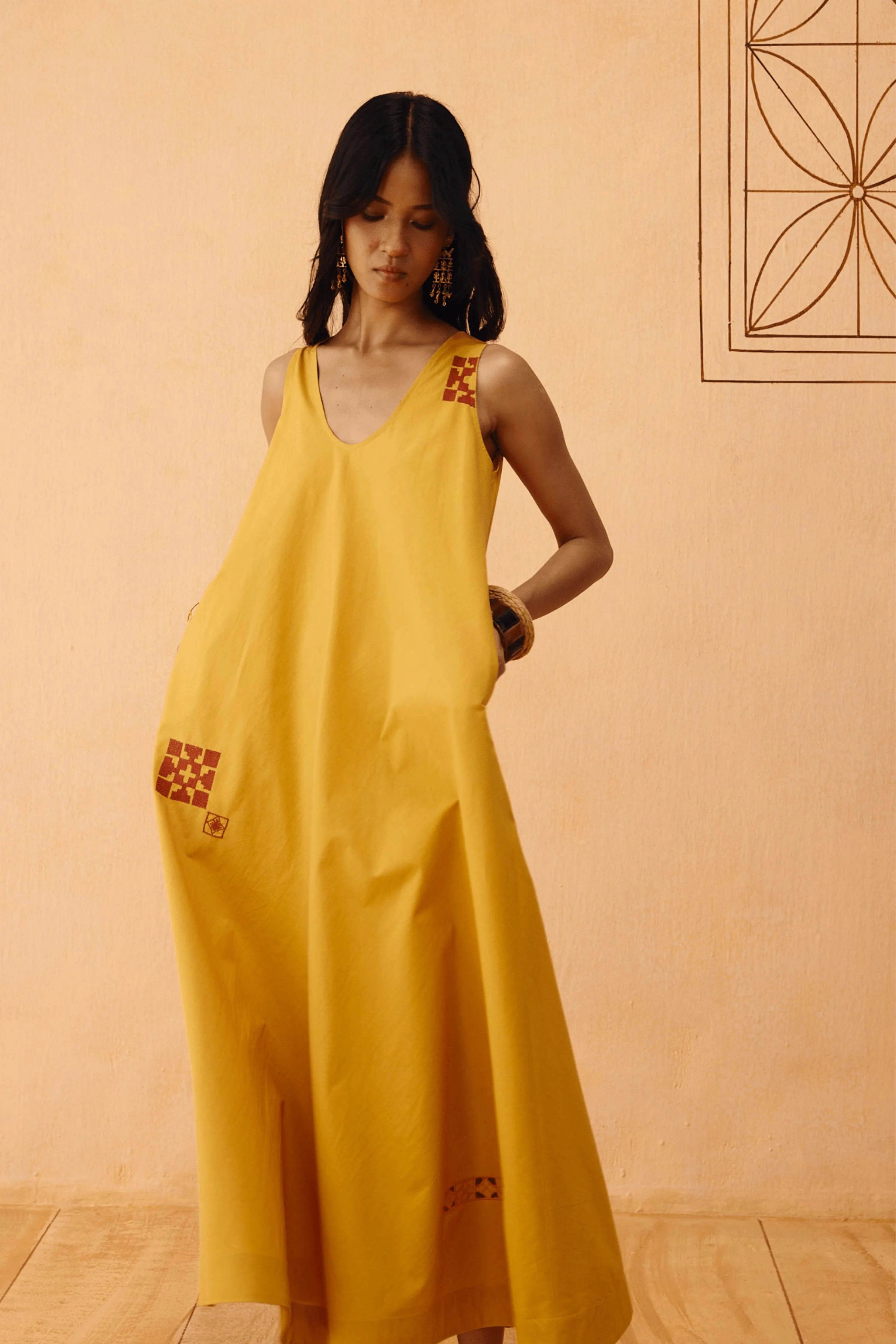 Golden Ghar Organic Cotton Maxi Dress
