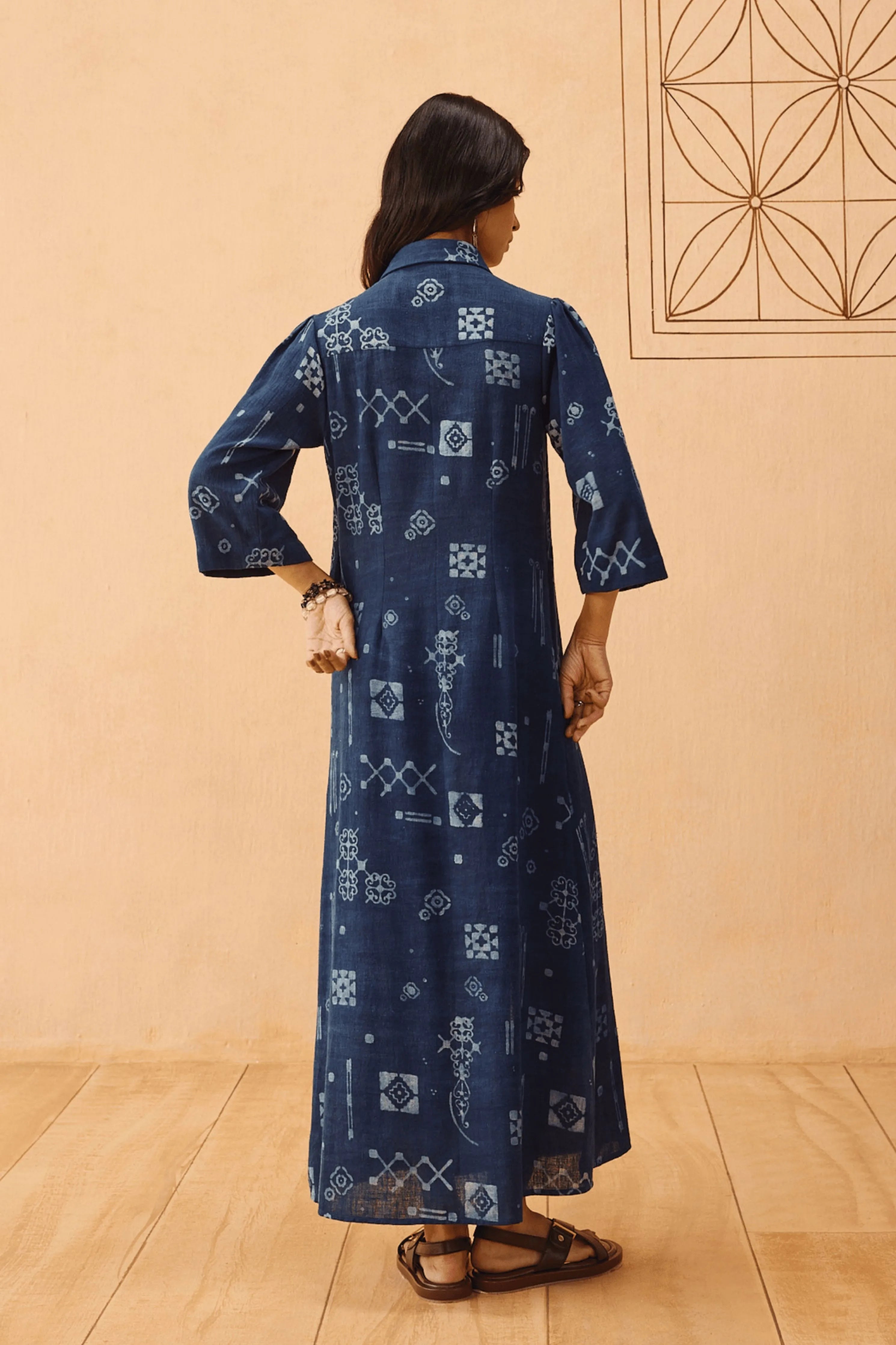 Everyday Heirloom Handspun Handwoven Organic Cotton Maxi Dress