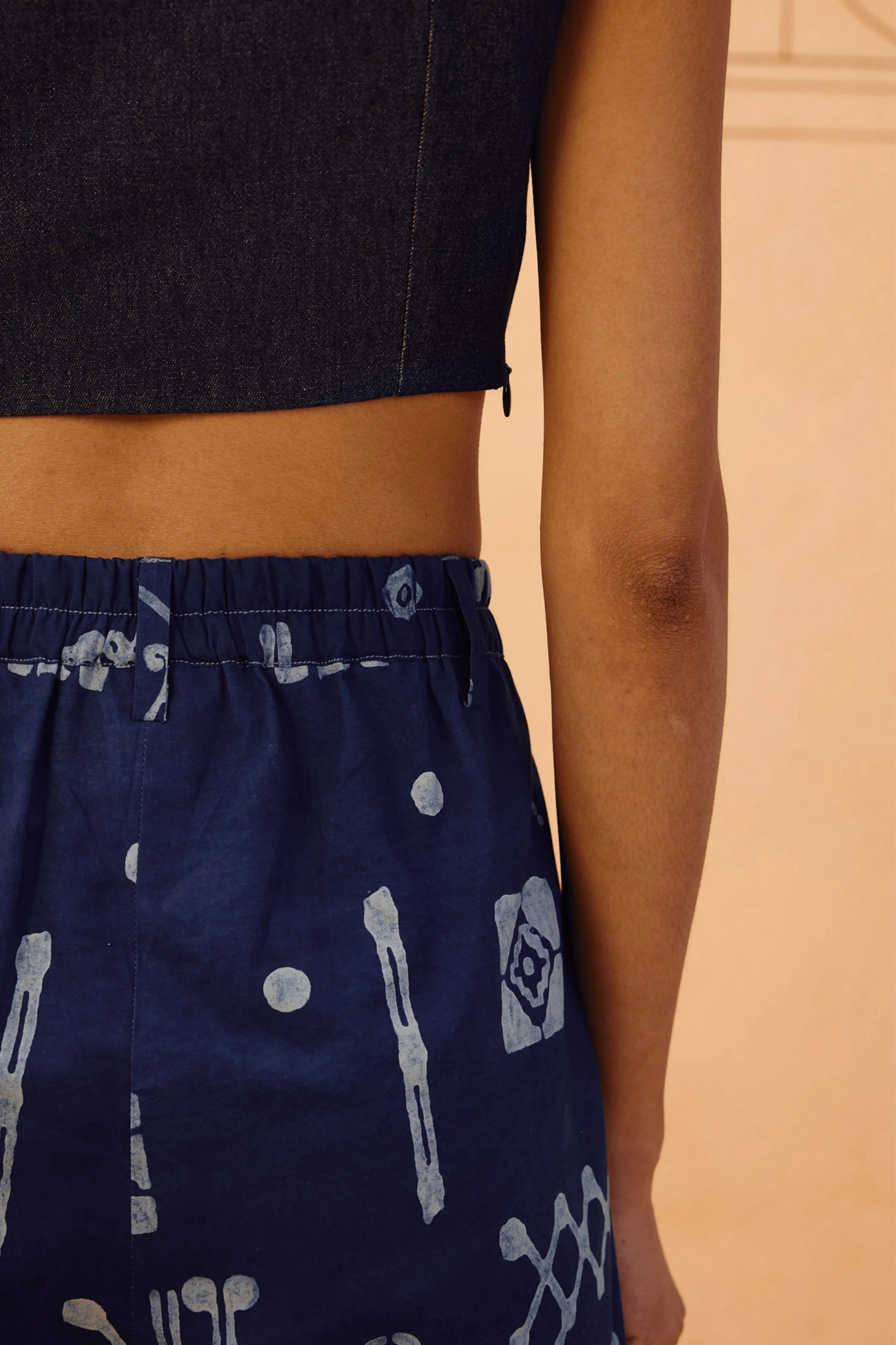 Indigo Patterns Organic Cotton Trousers