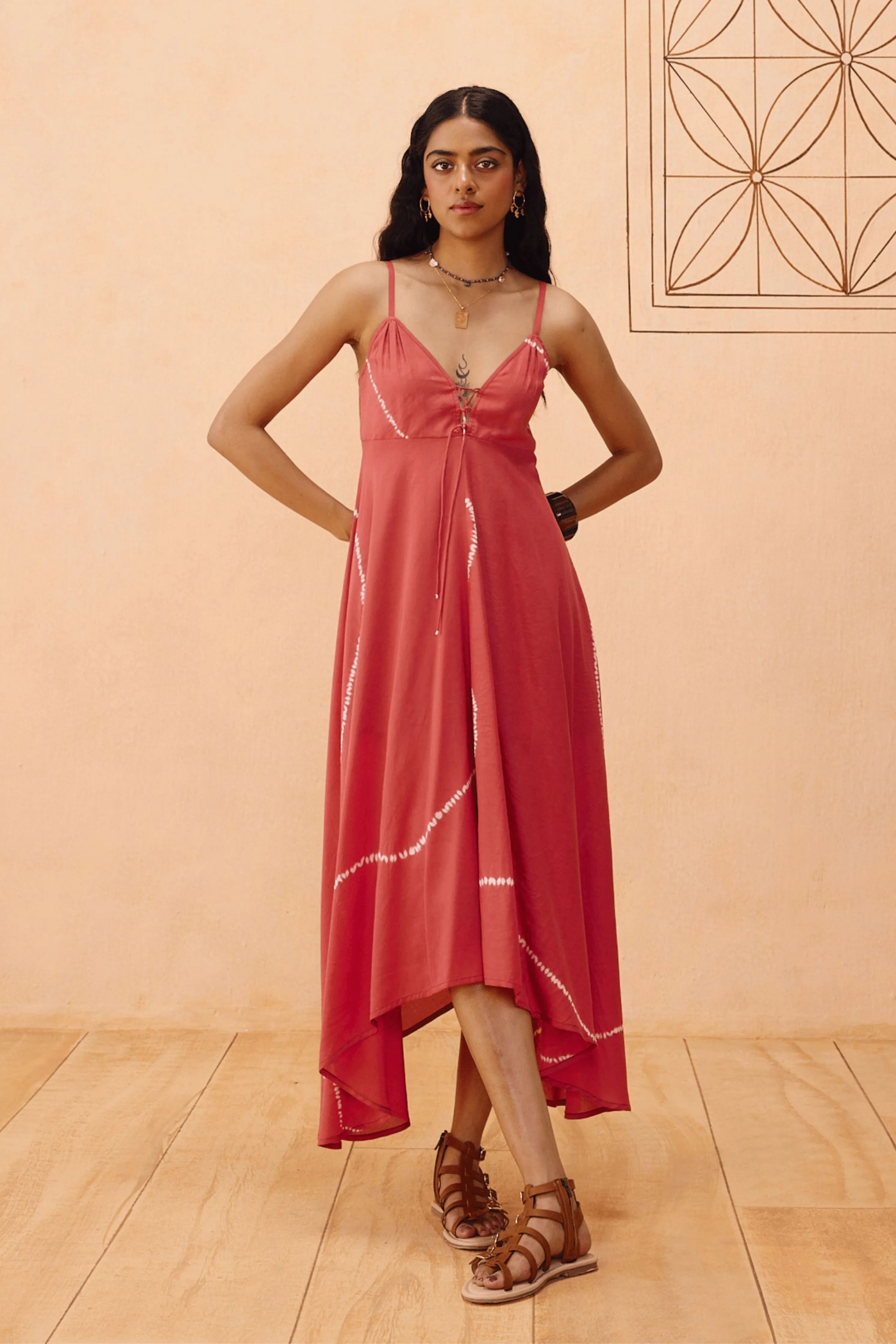Rosy Sea Lyocell Dress