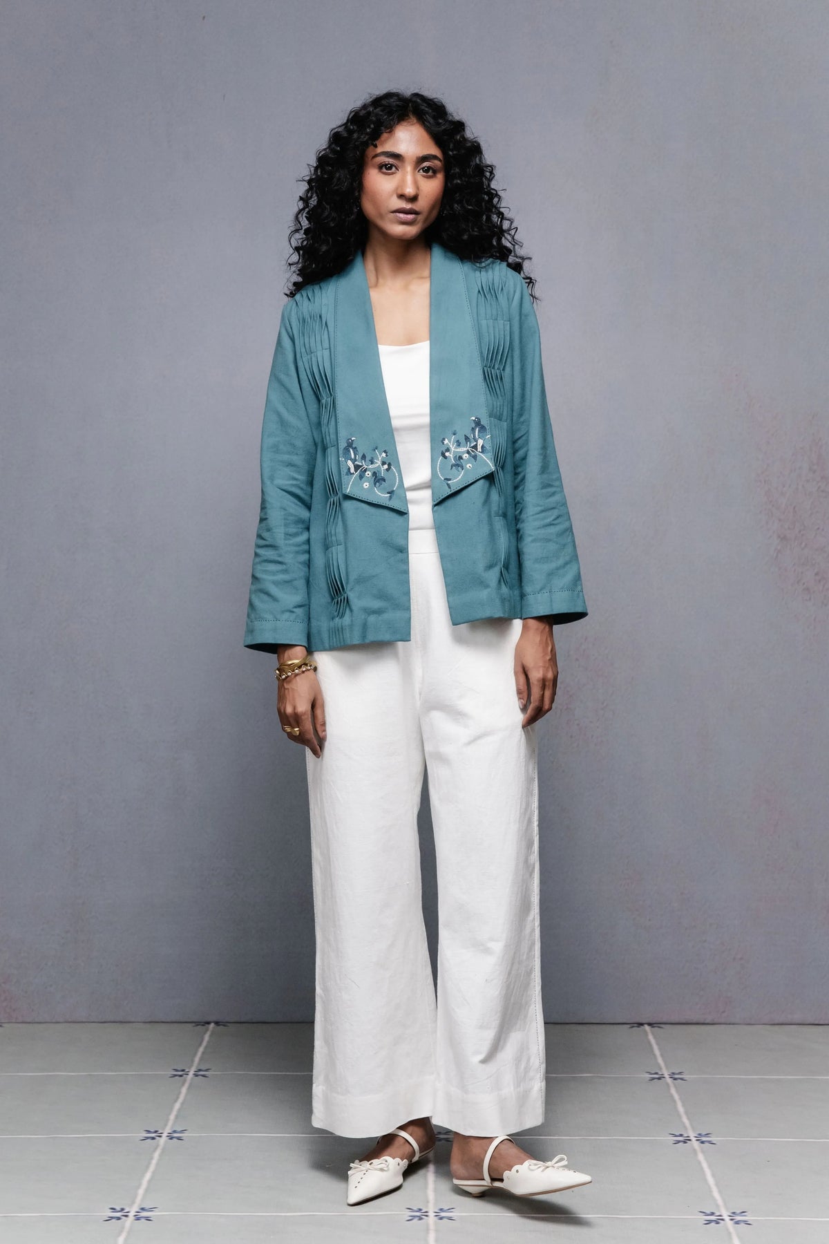 Selvage Jacket Set Blue