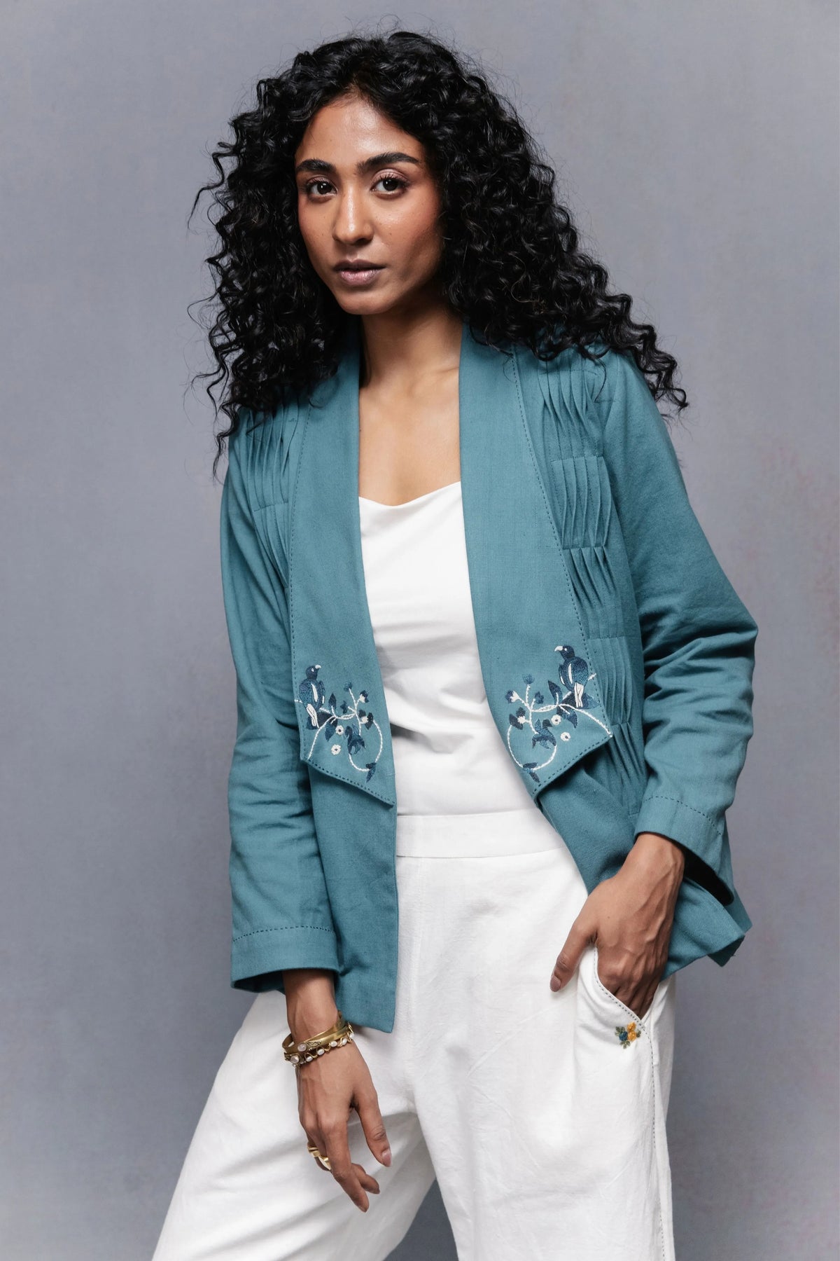 Selvage Jacket Set Blue
