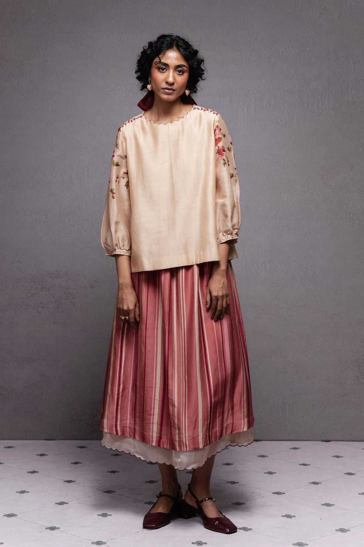 Yasmin Skirt Set Beige