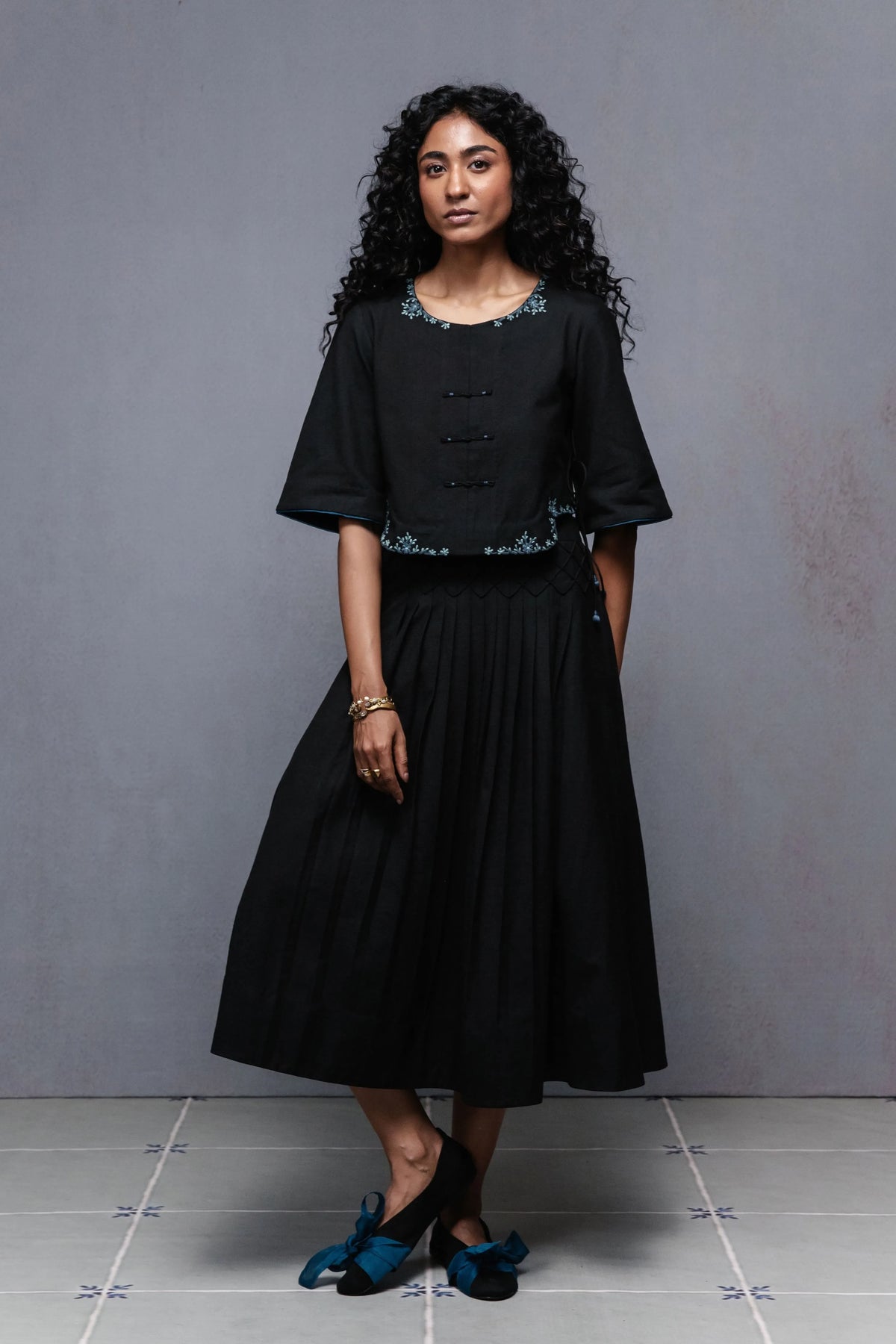 Terra Skirt In Black With Kara Top