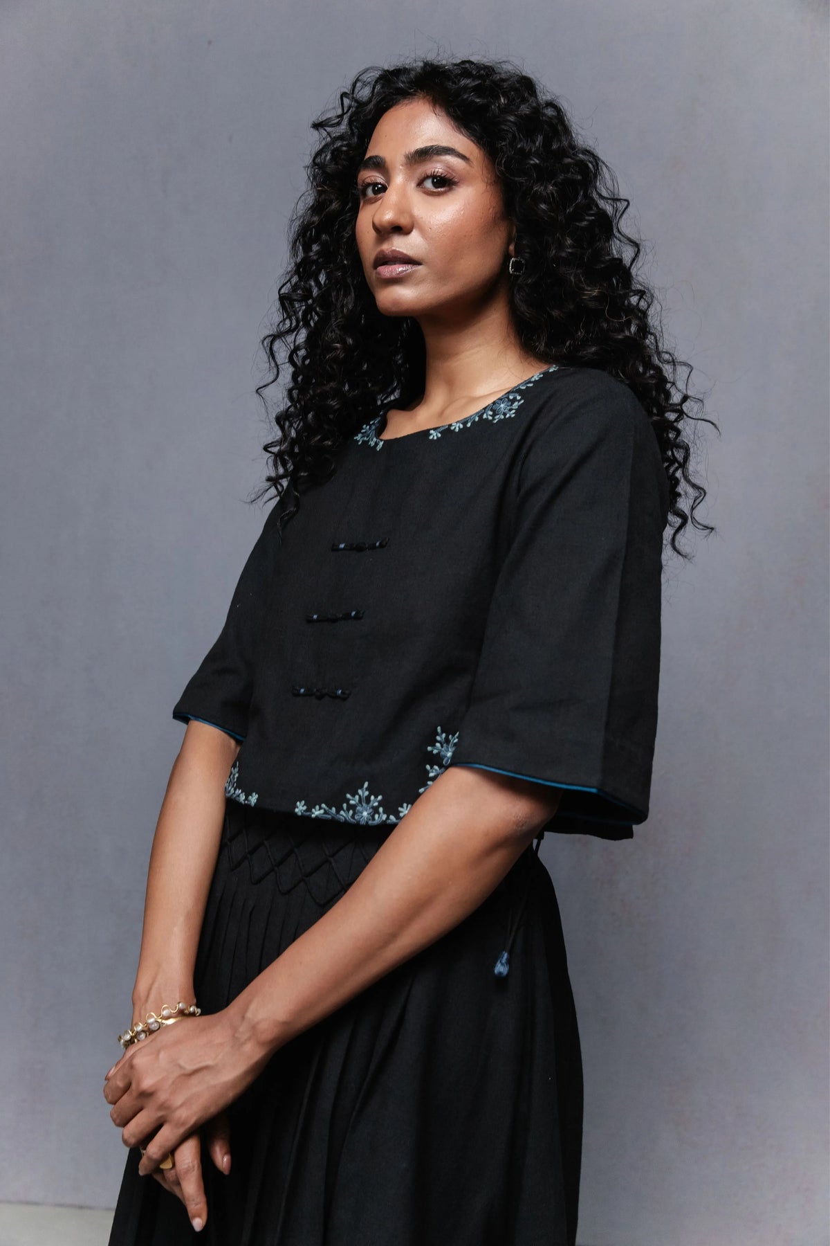 Terra Skirt In Black With Kara Top