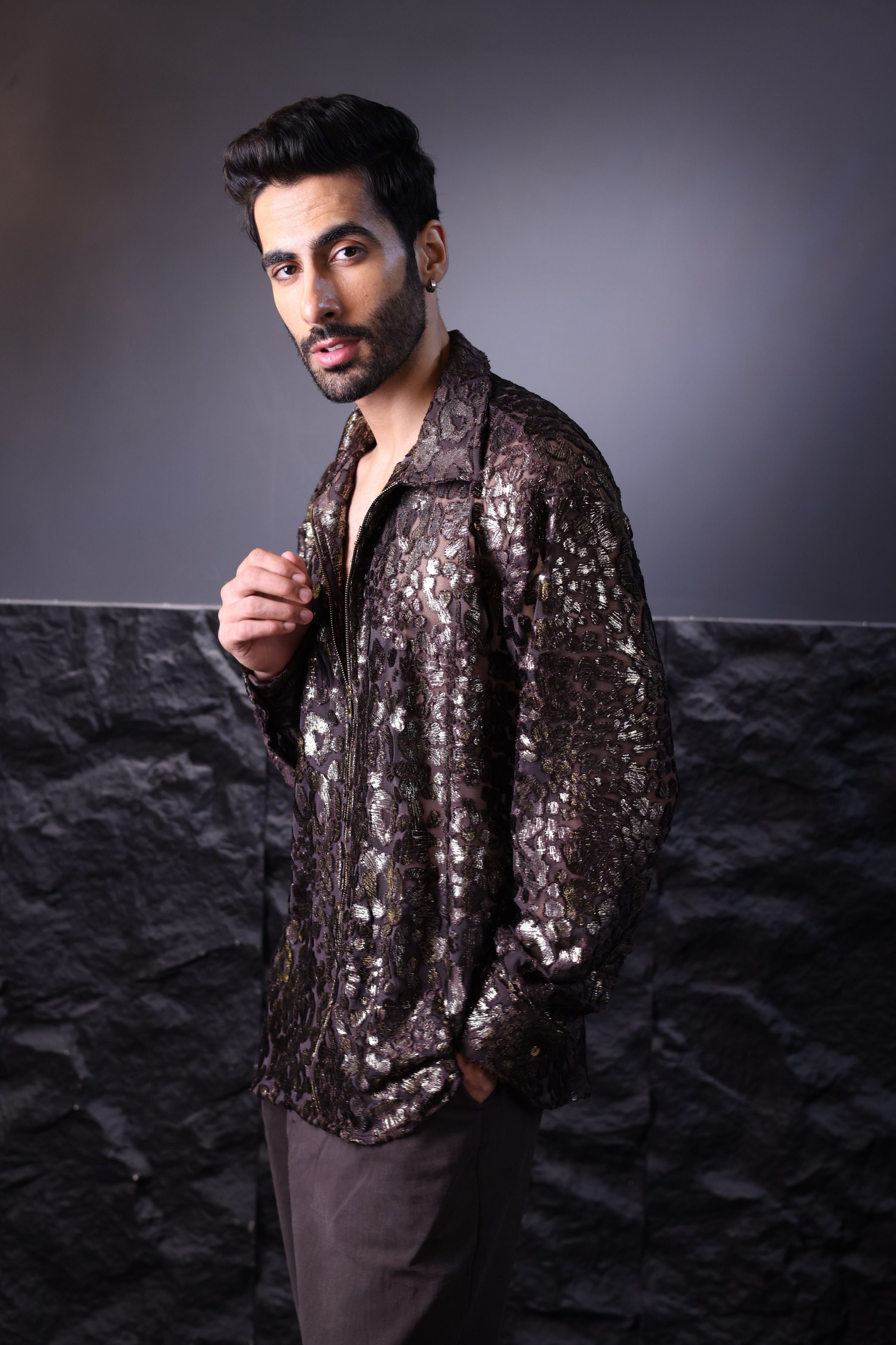 Brown Velvet Shirt