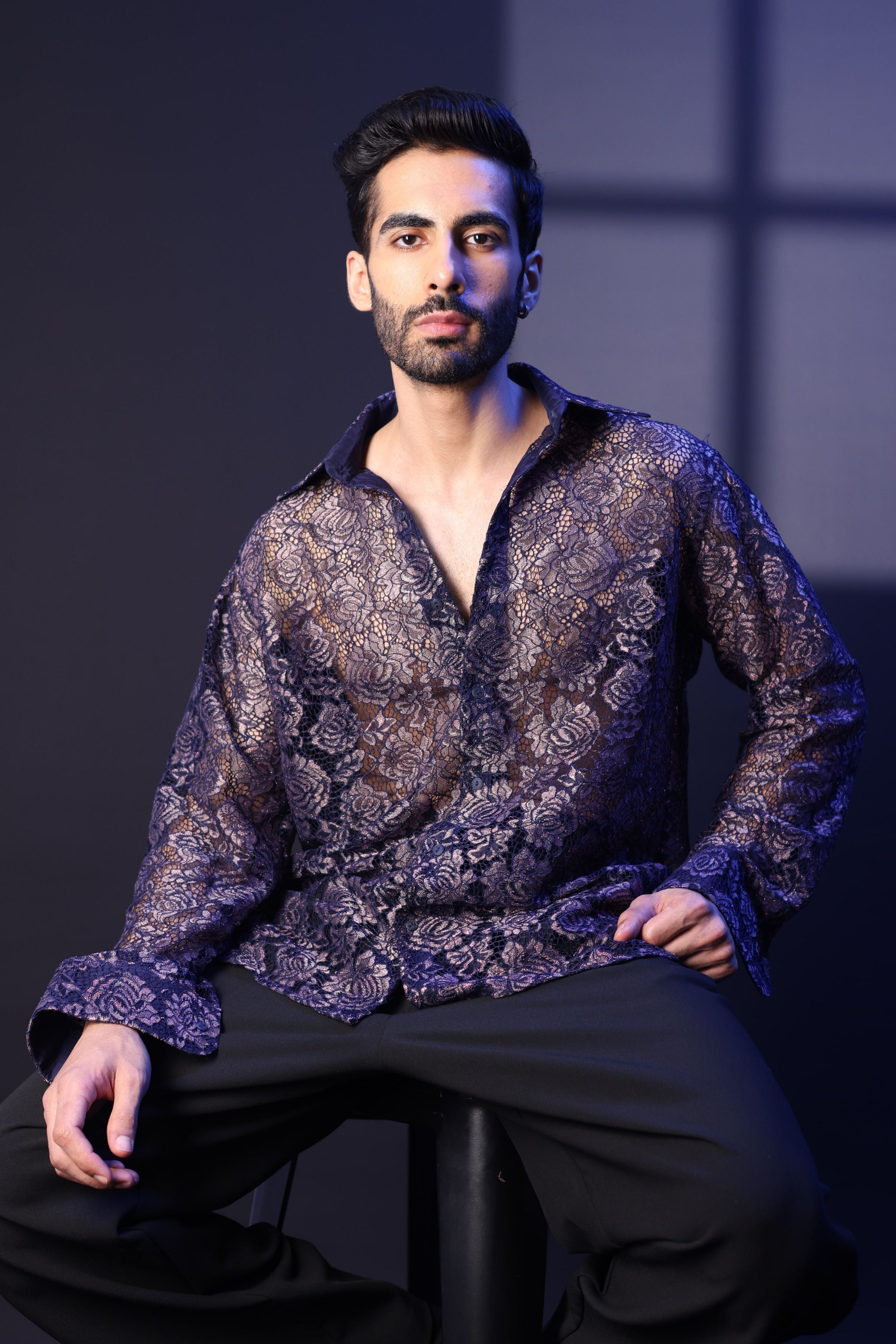 Blue Net Shirt