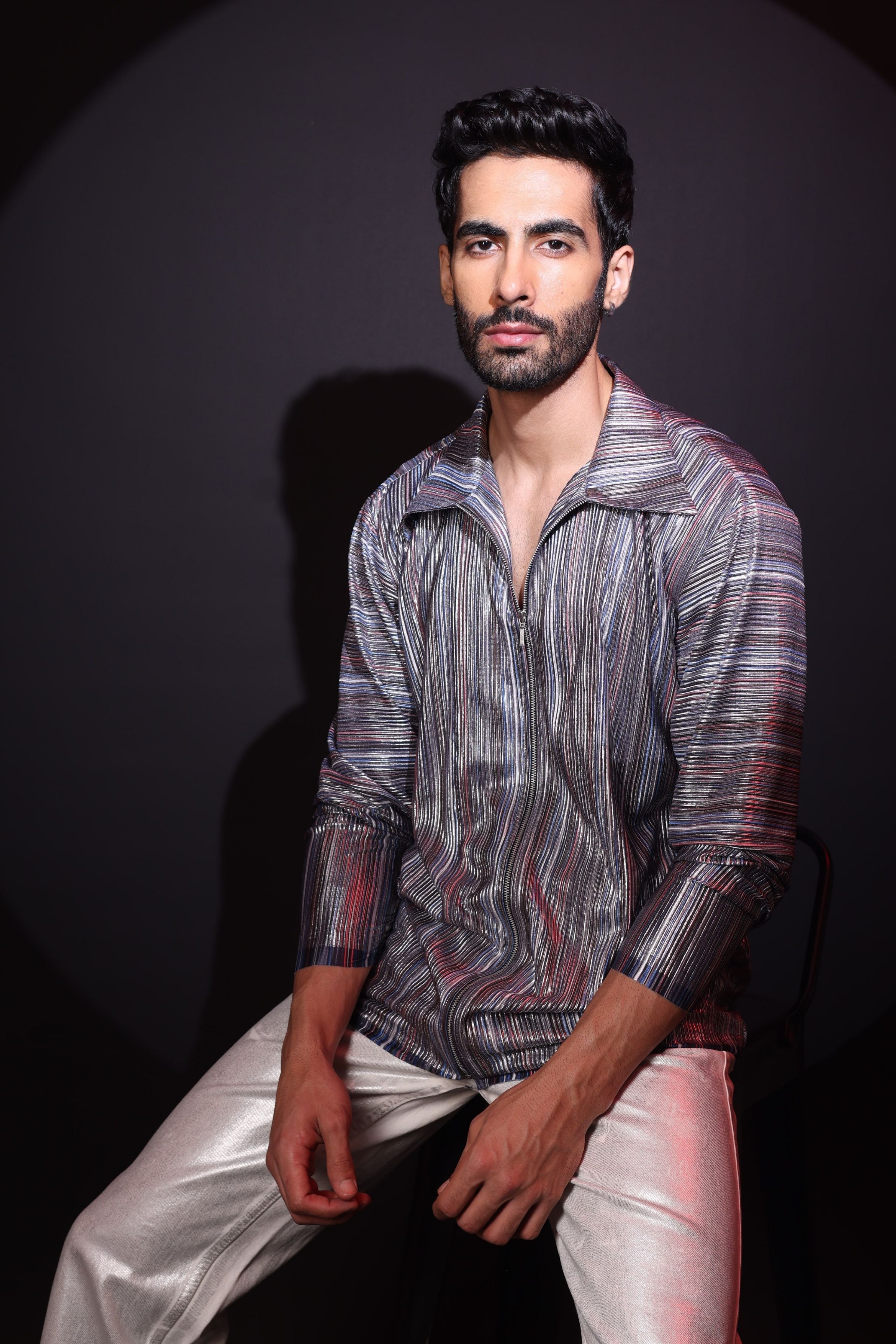 Blue Satin Shirt