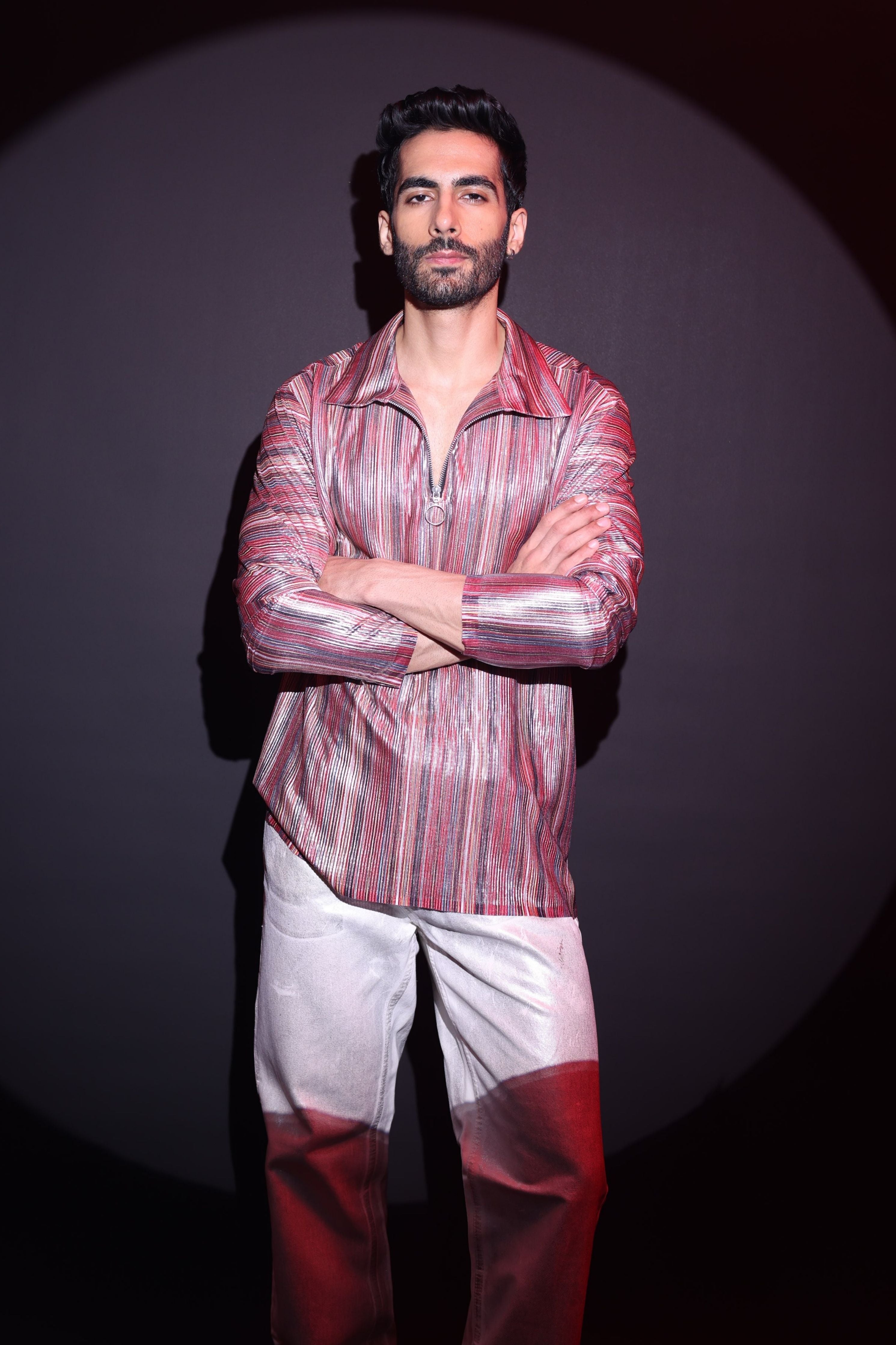 Marron Satin Shirt