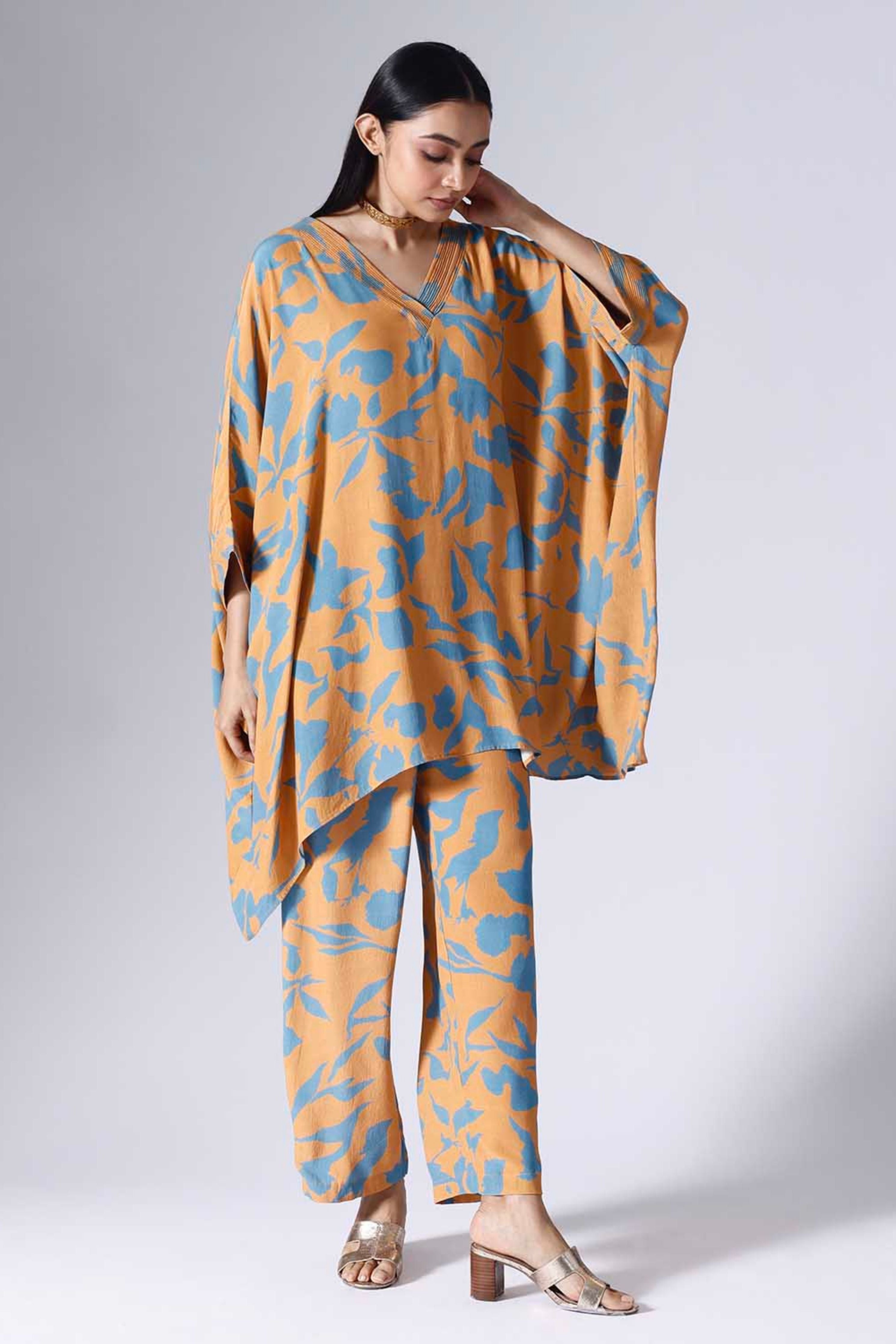 Foliage Short Kaftaan Set