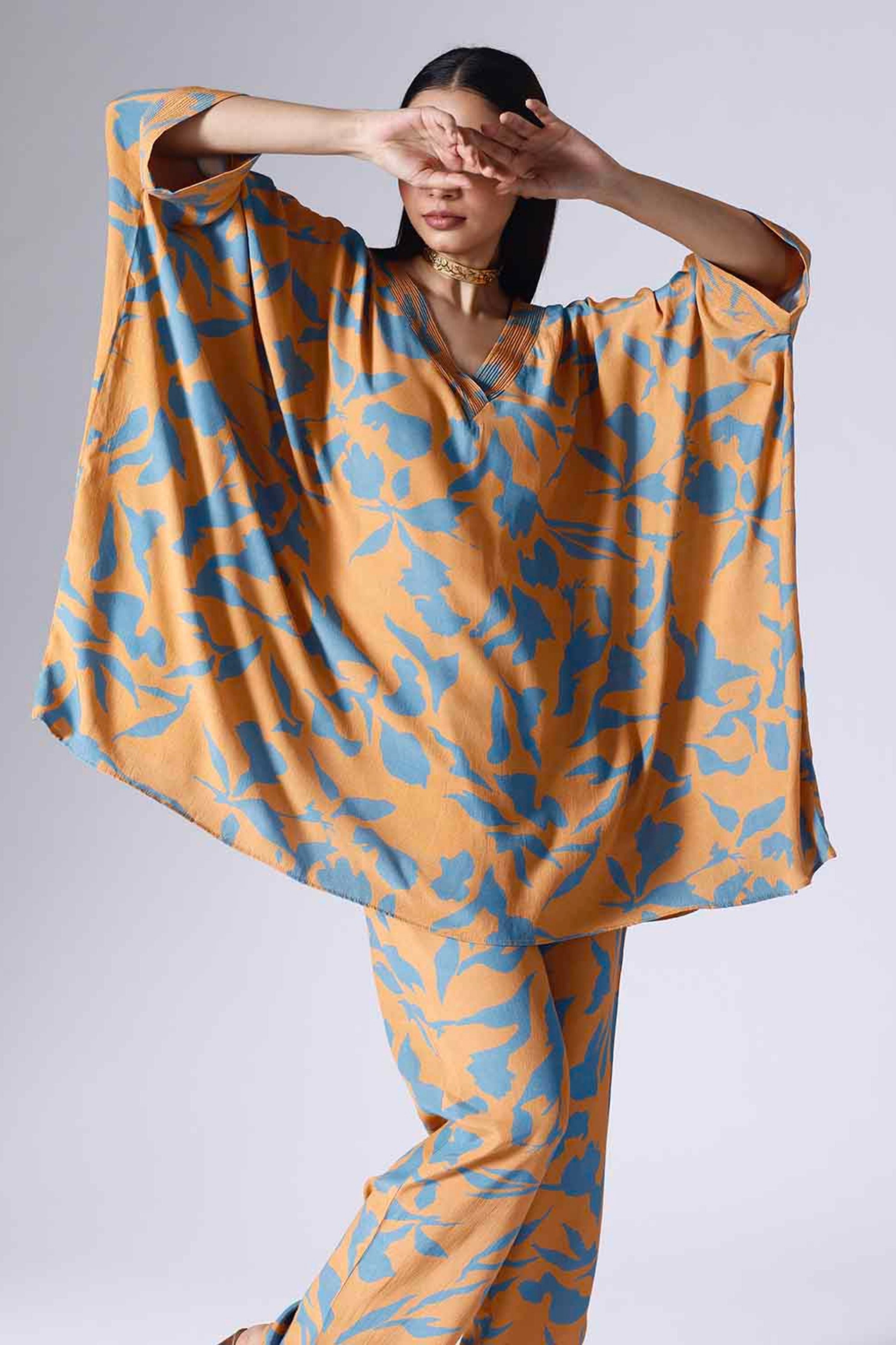 Foliage Short Kaftaan Set