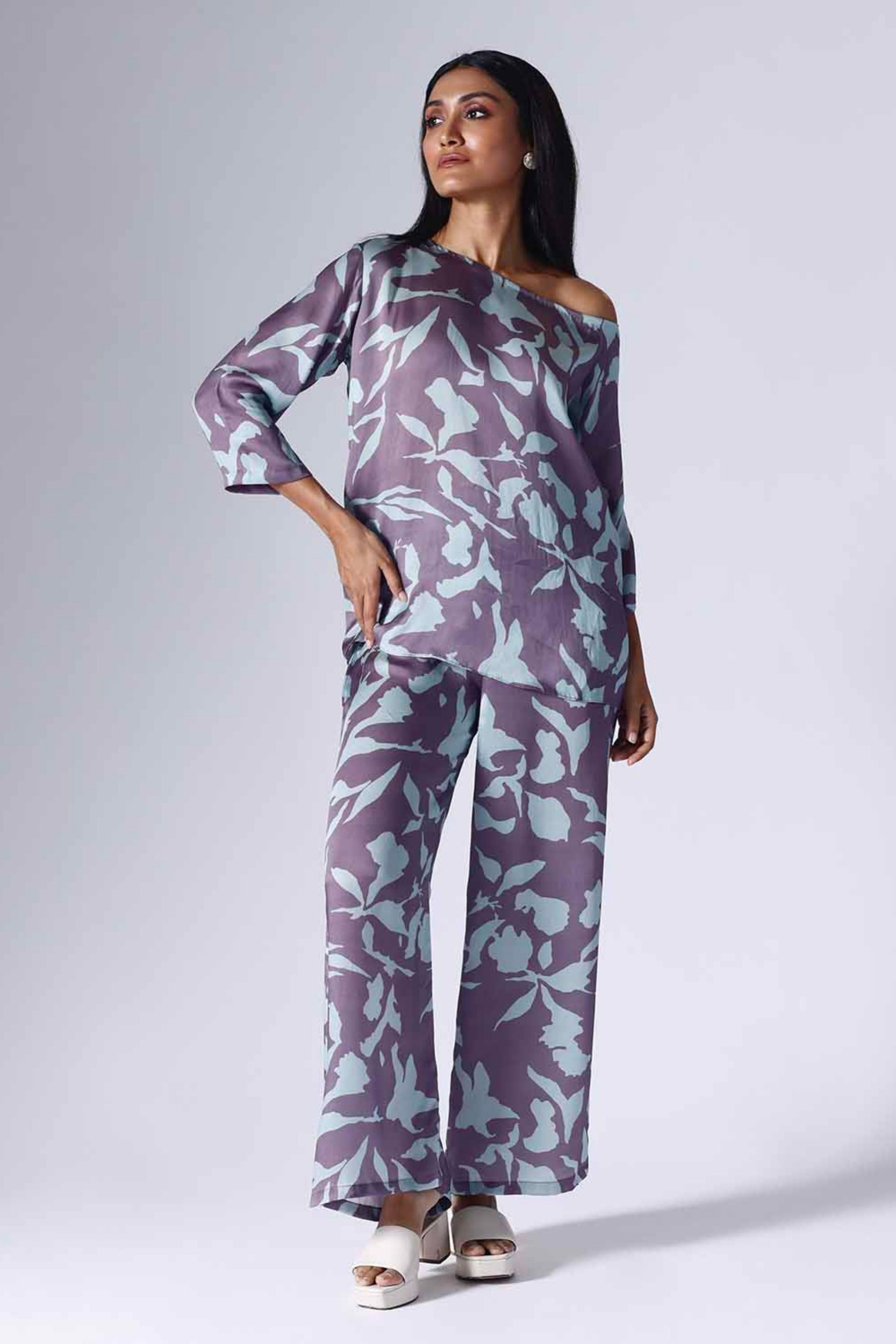 Foliage Drop Shoulder Co-Ord Set
