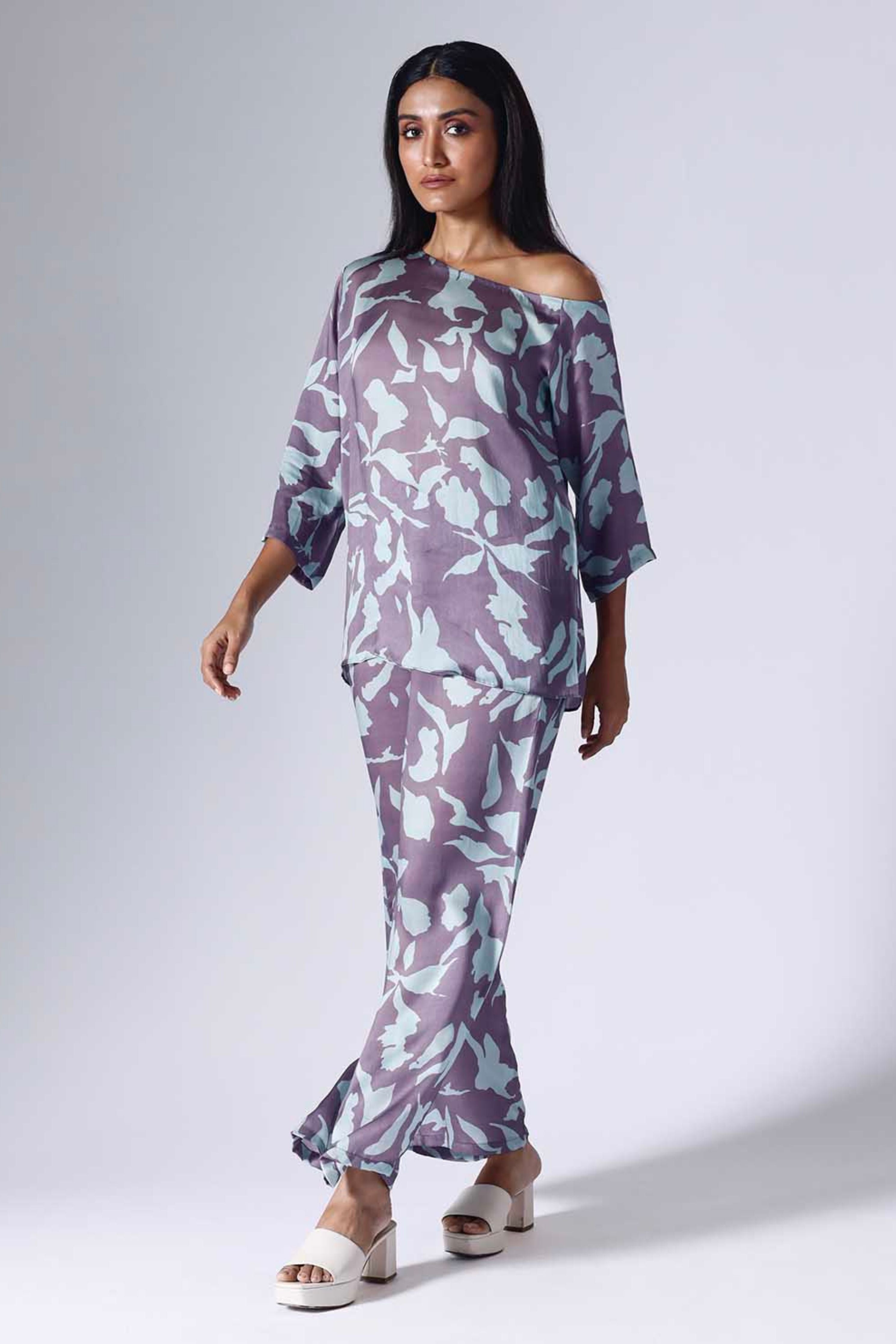 Foliage Drop Shoulder Co-Ord Set