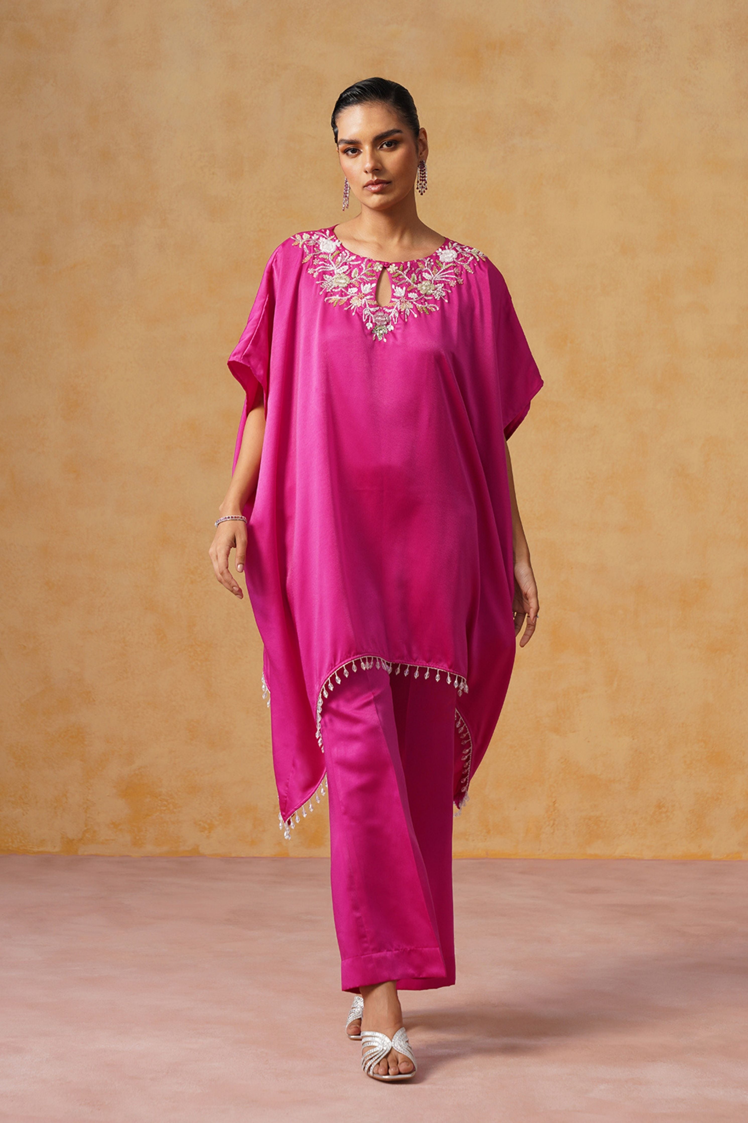 Amara Fuschia Kaftan Co-ord Set