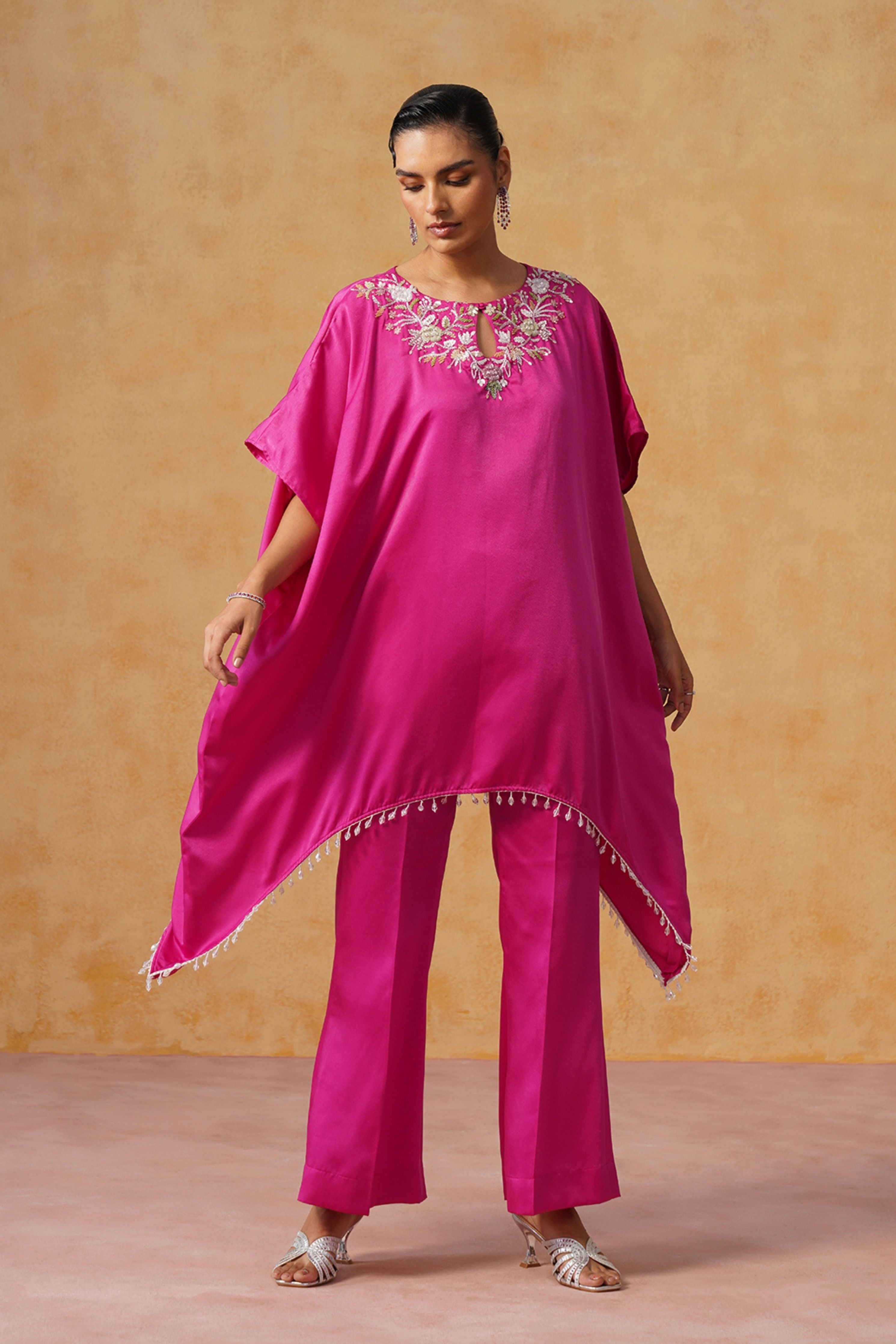Amara Fuschia Kaftan Co-ord Set