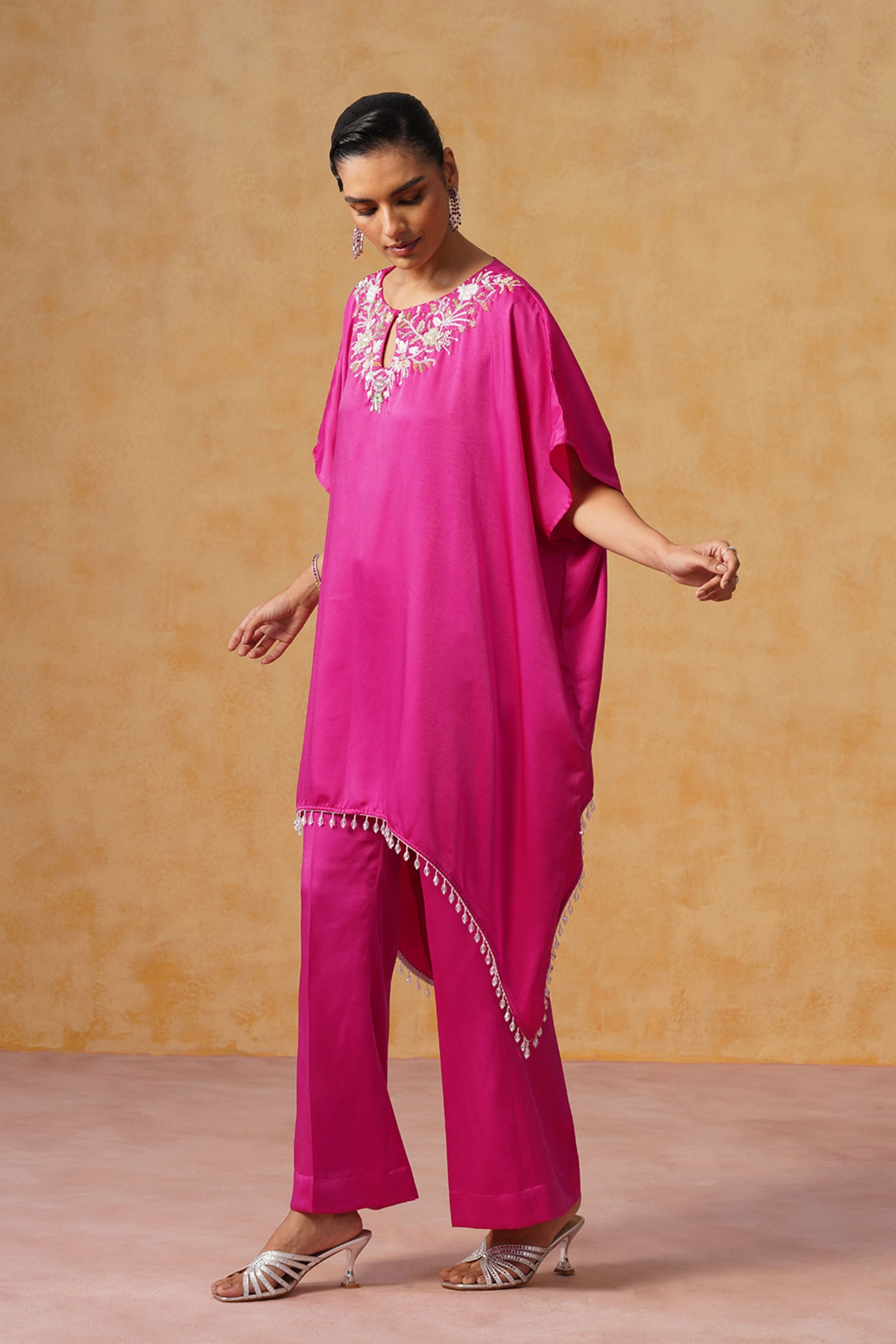 Amara Fuschia Kaftan Co-ord Set