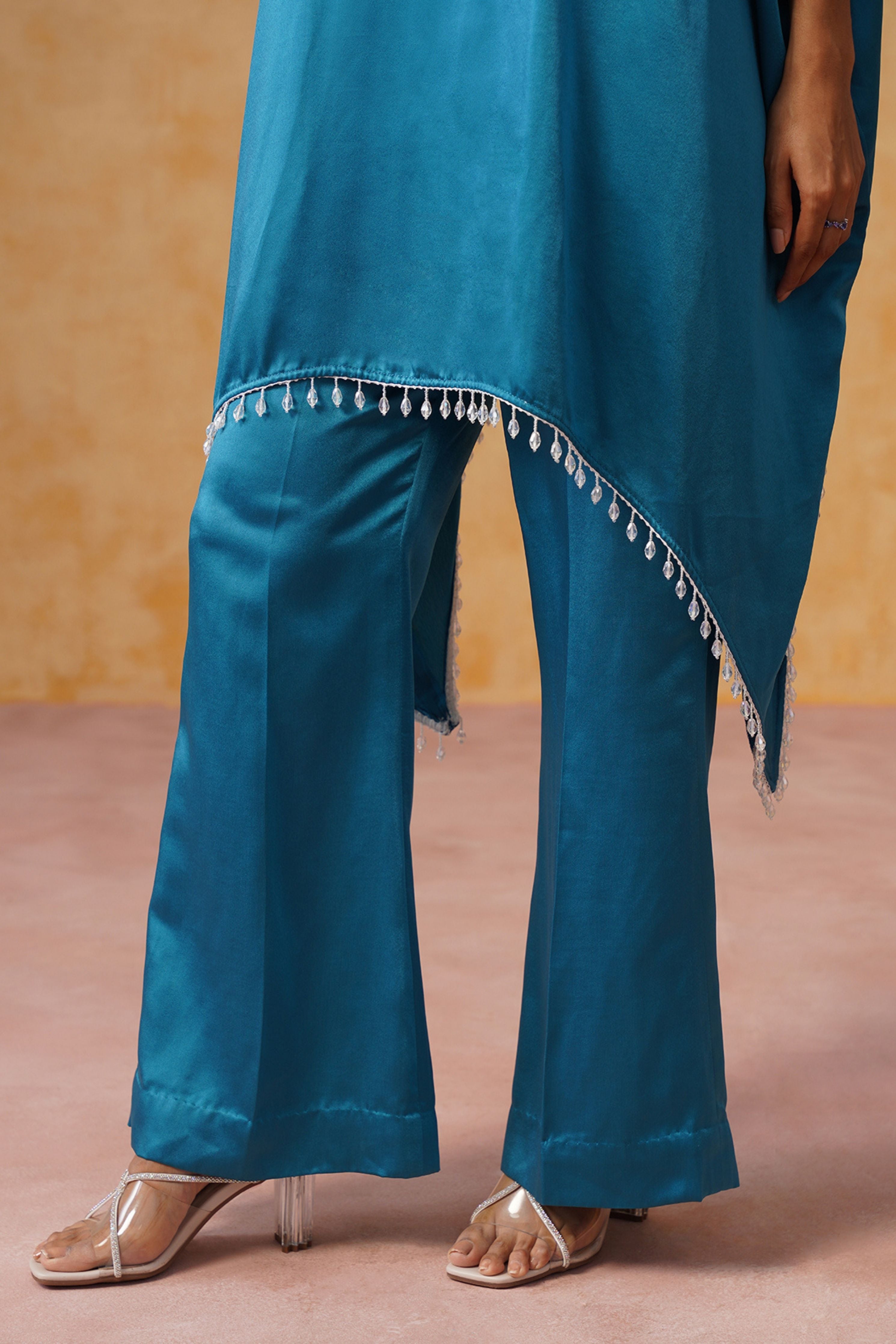 Amara Teal Kaftan Co-ord Set