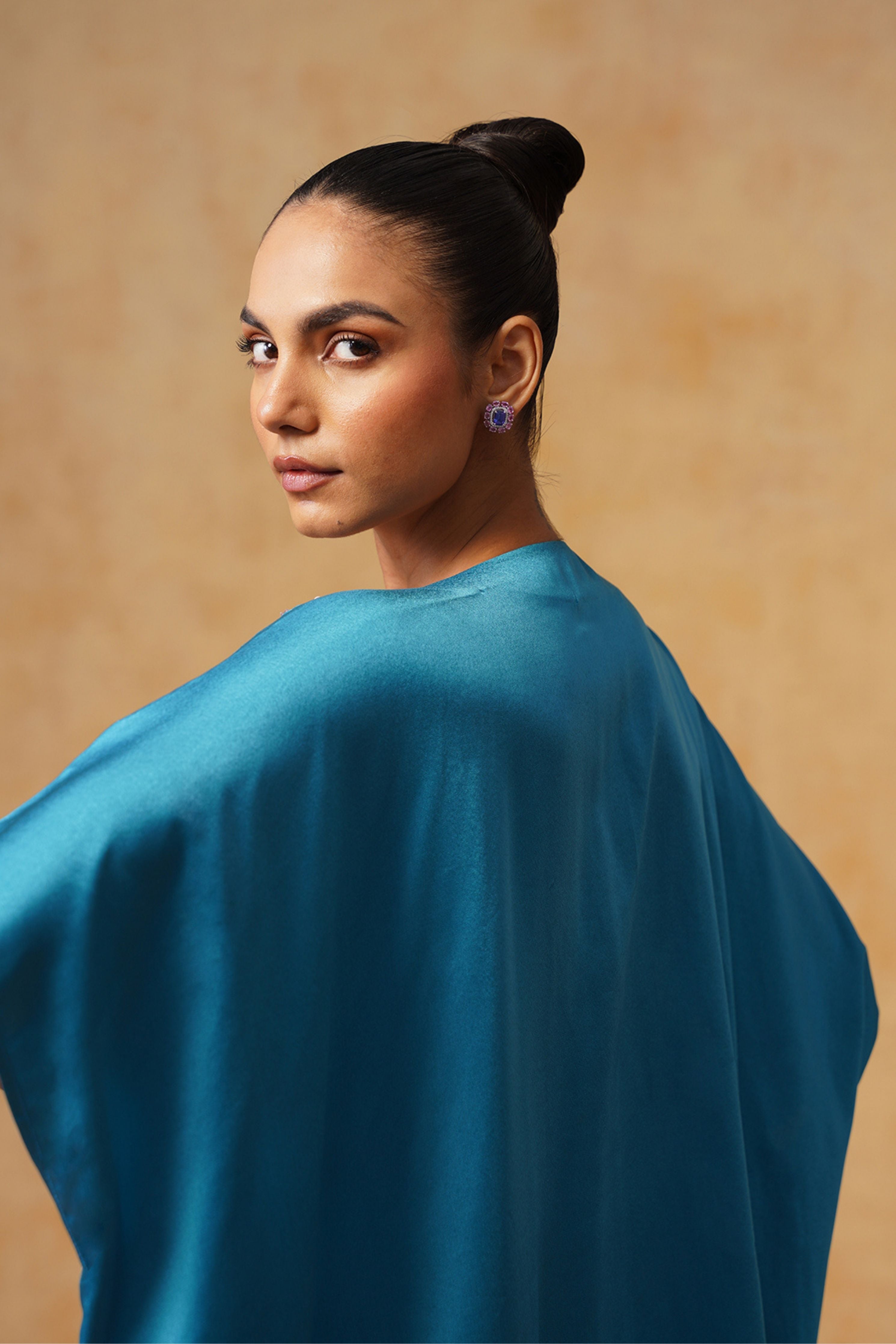 Amara Teal Kaftan Co-ord Set