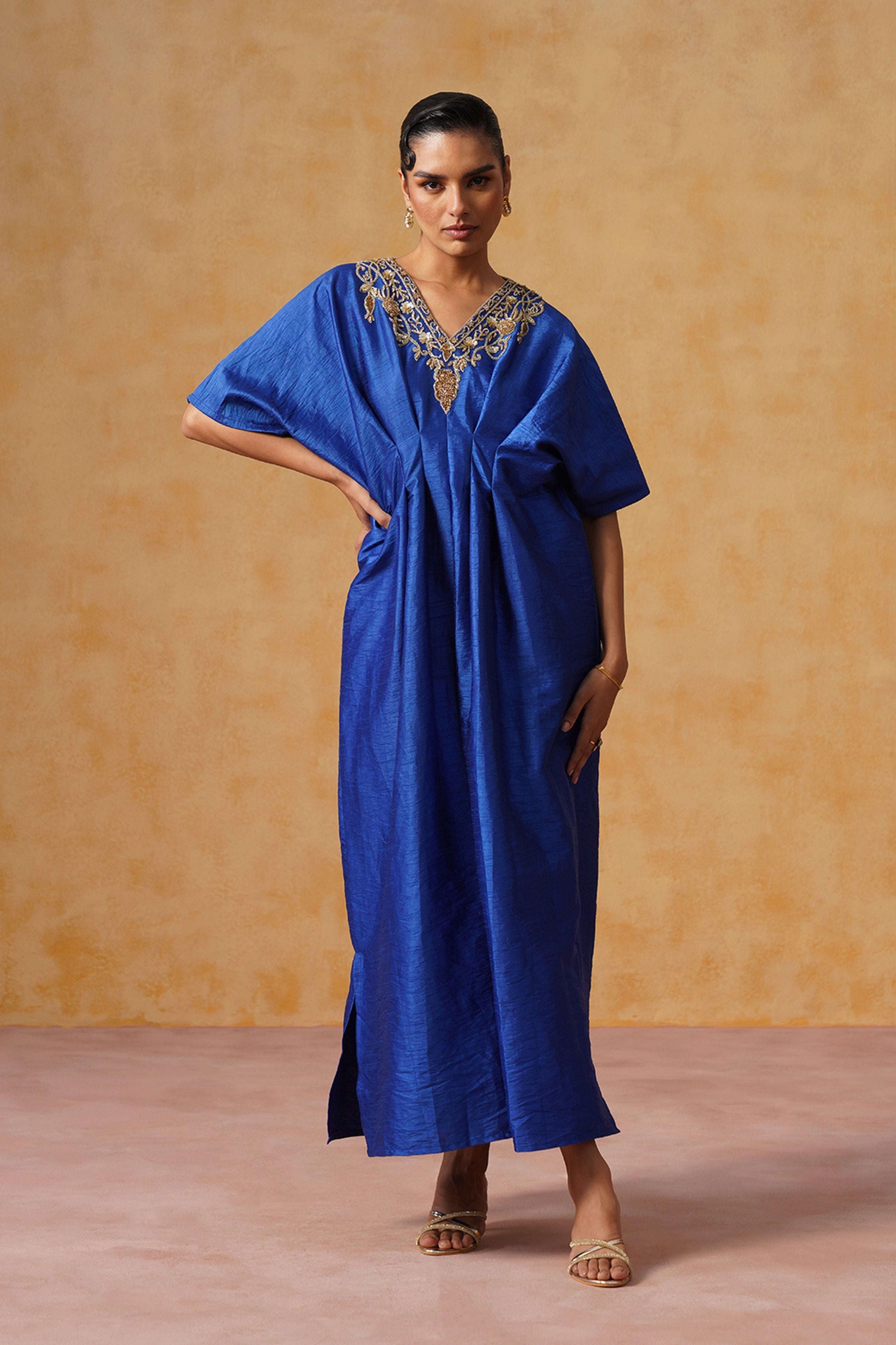 Reva Royal Blue Kaftan Dress