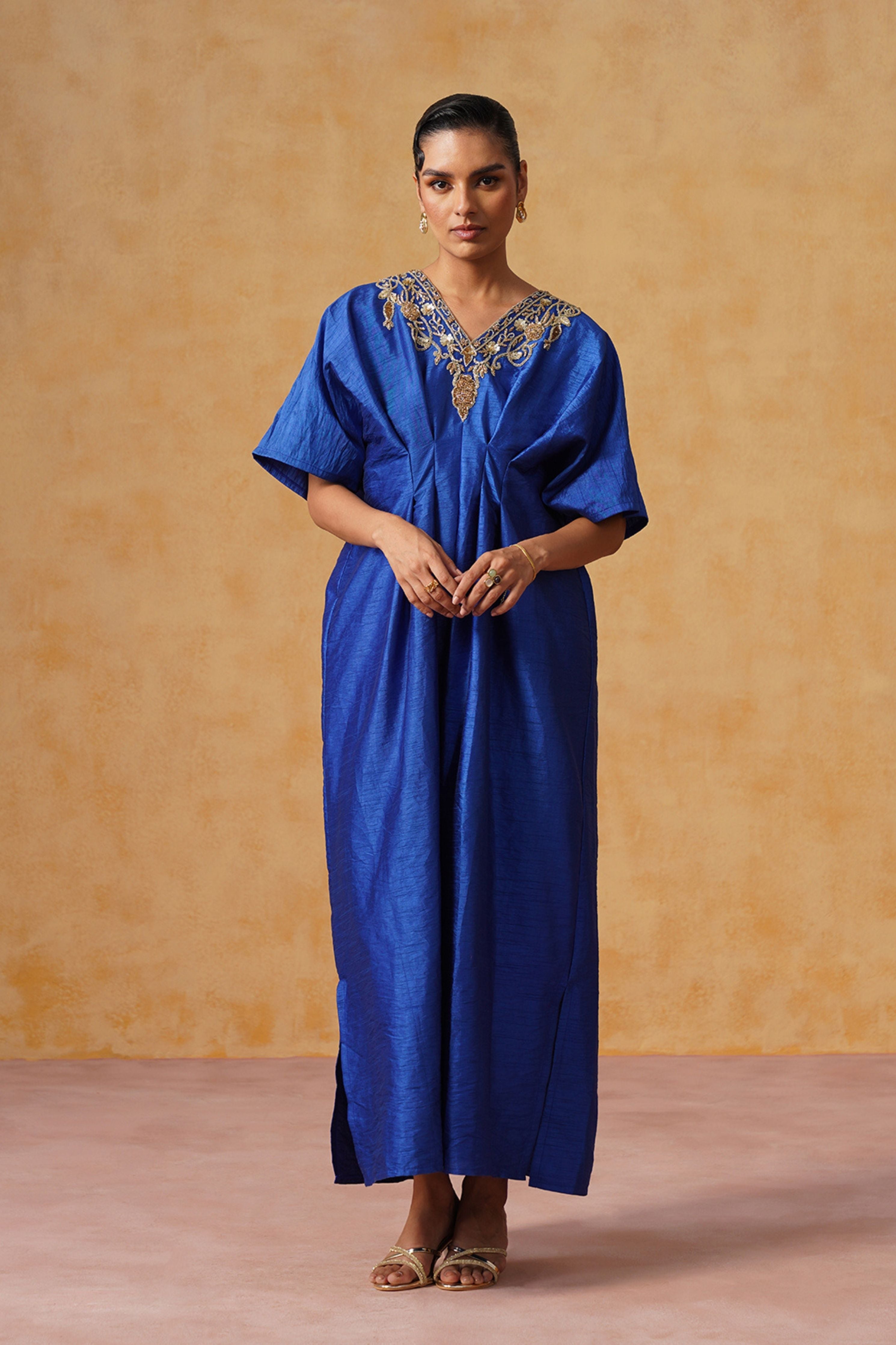 Reva Royal Blue Kaftan Dress