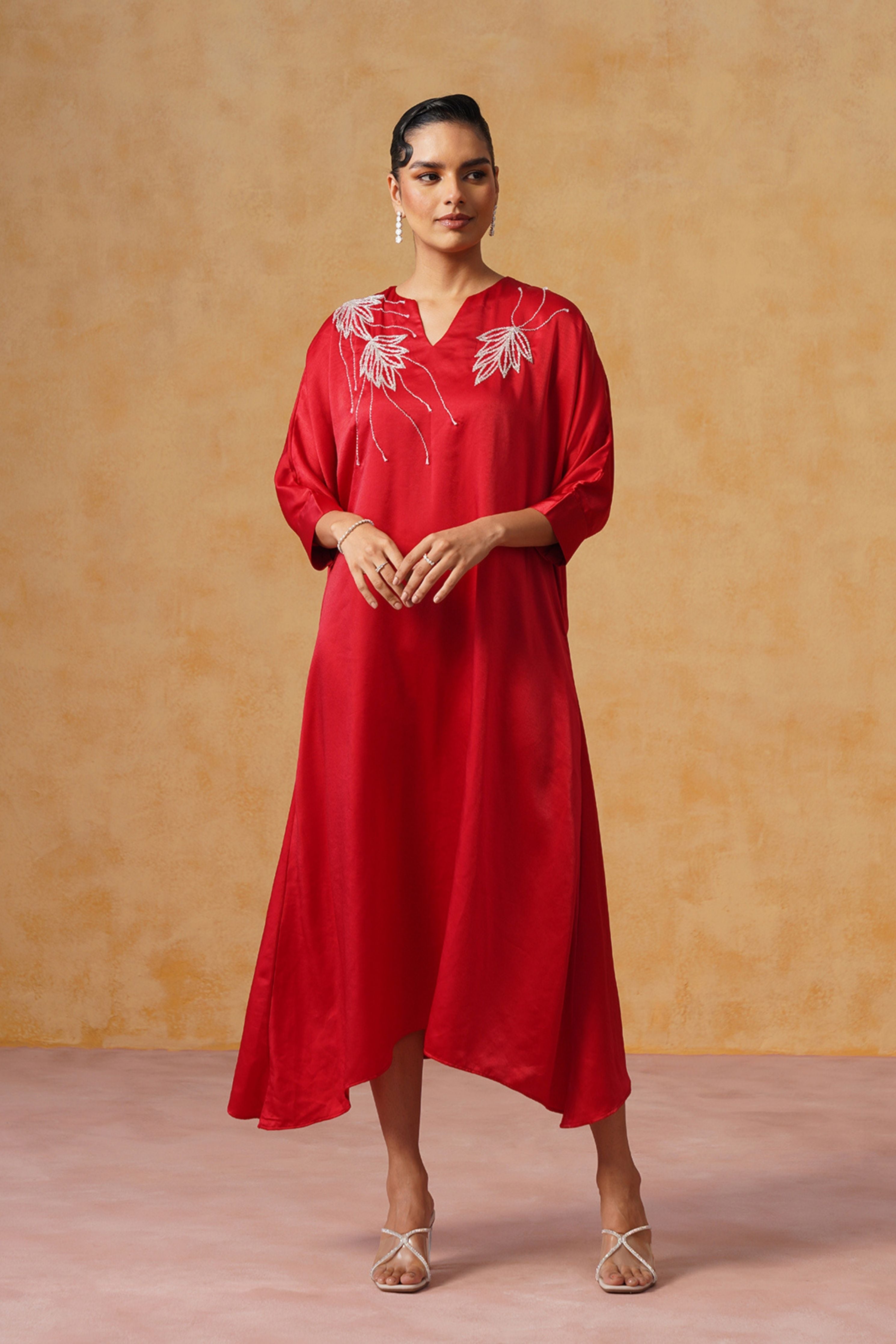 Zara Red Kaftan Dress
