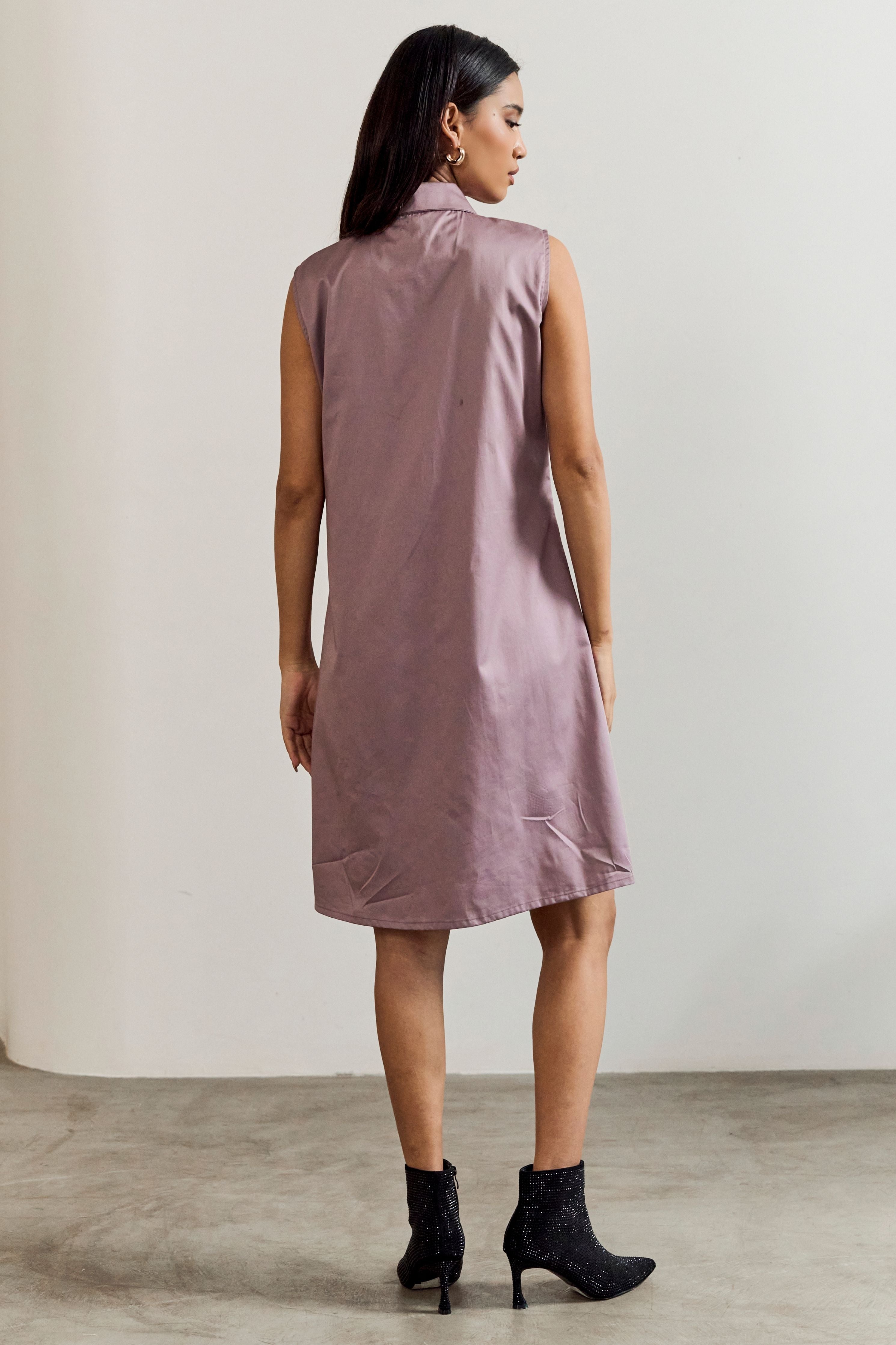 Grey Flower Scatter Dress