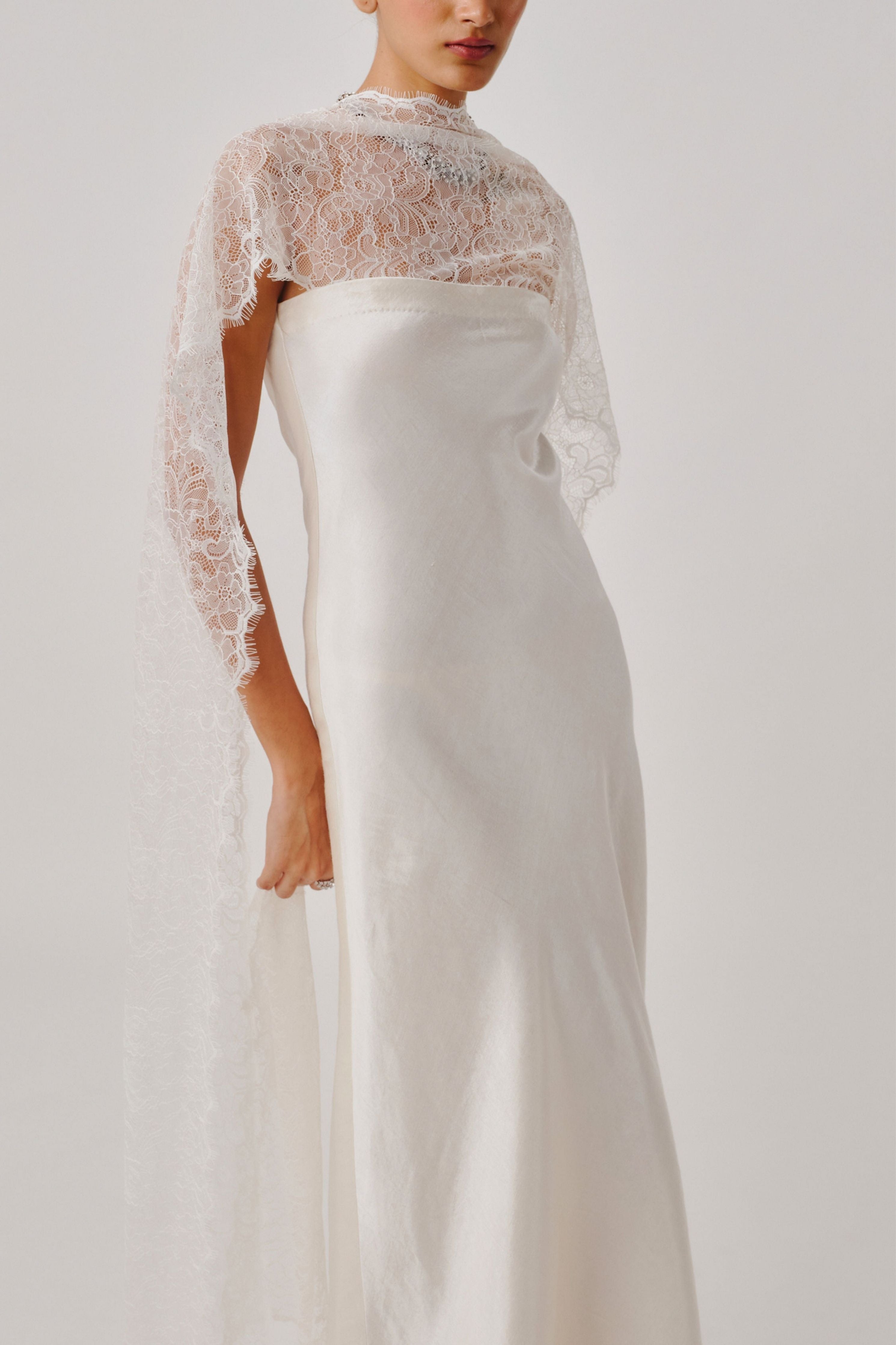 White Peony Lace Gown