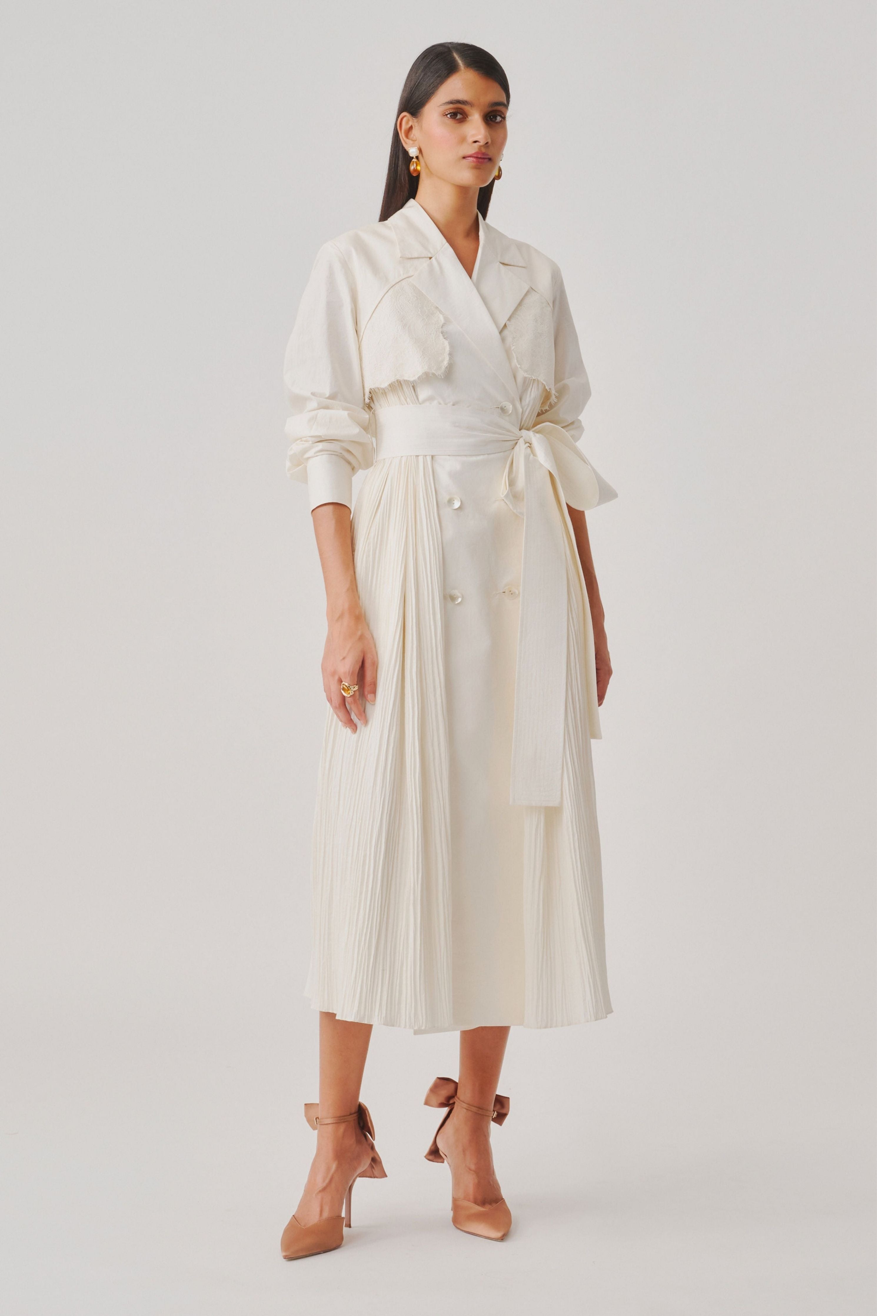 Ivory Atelier Trench Dress