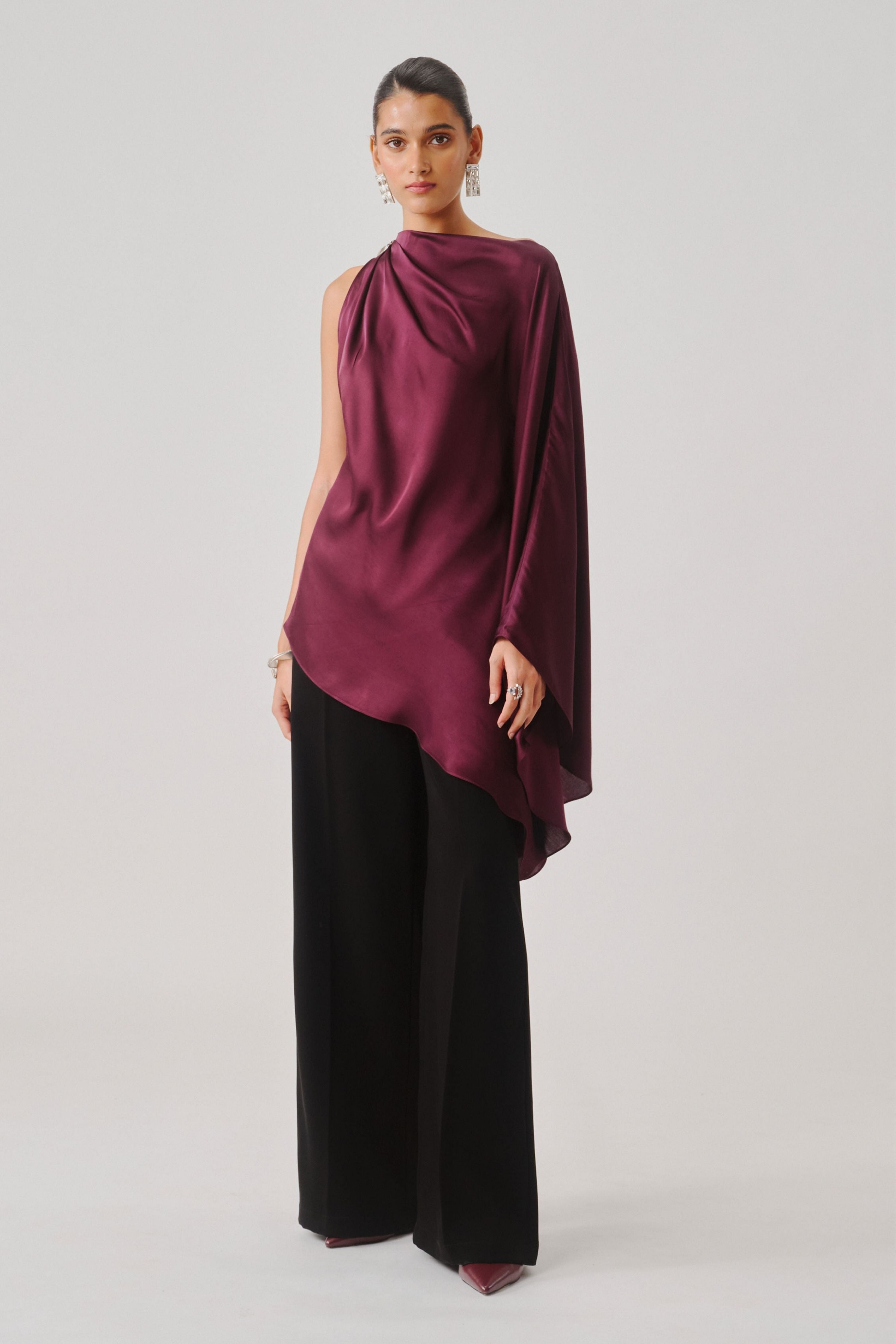Dark Plum Drape Top