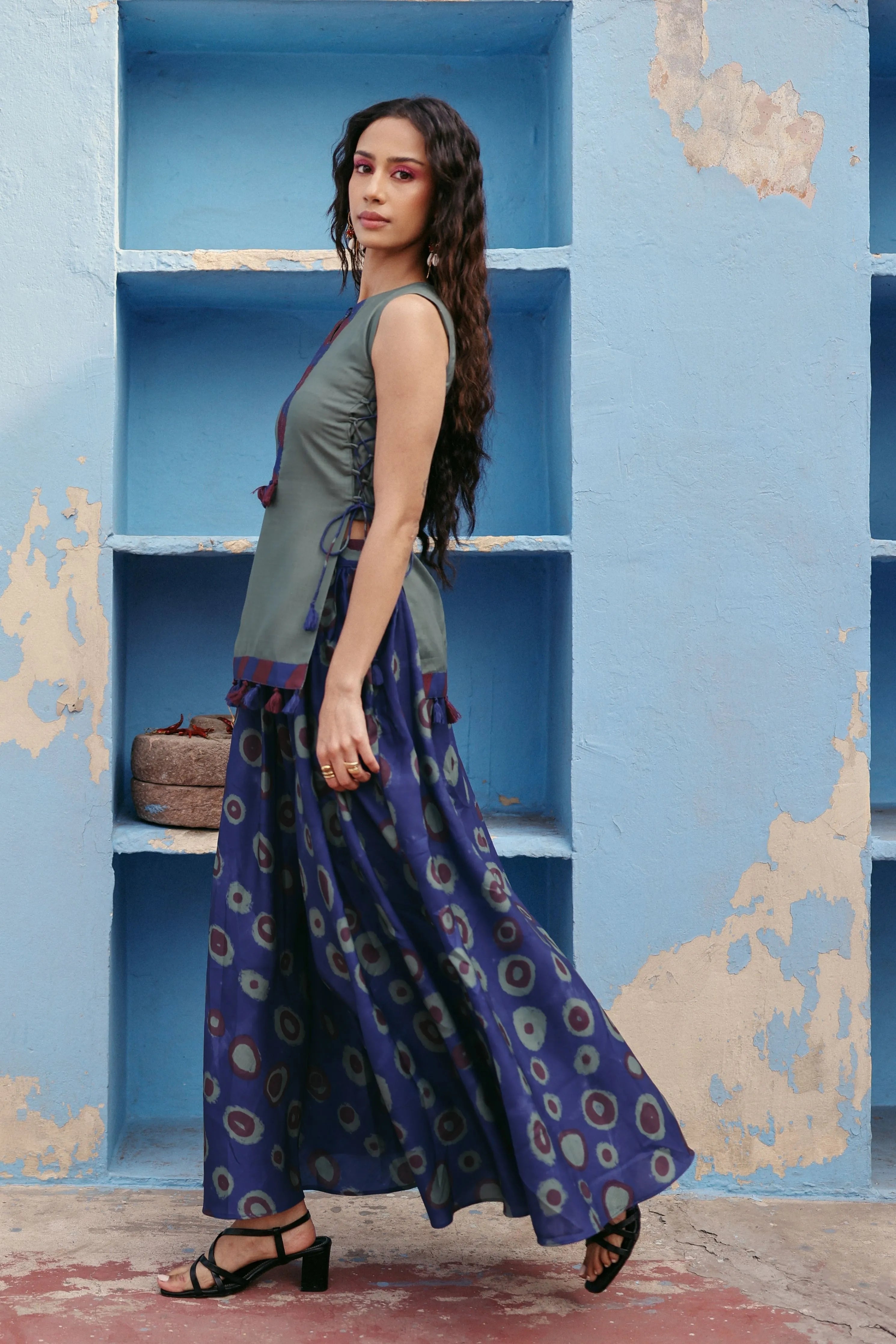 Boho Blue Top
