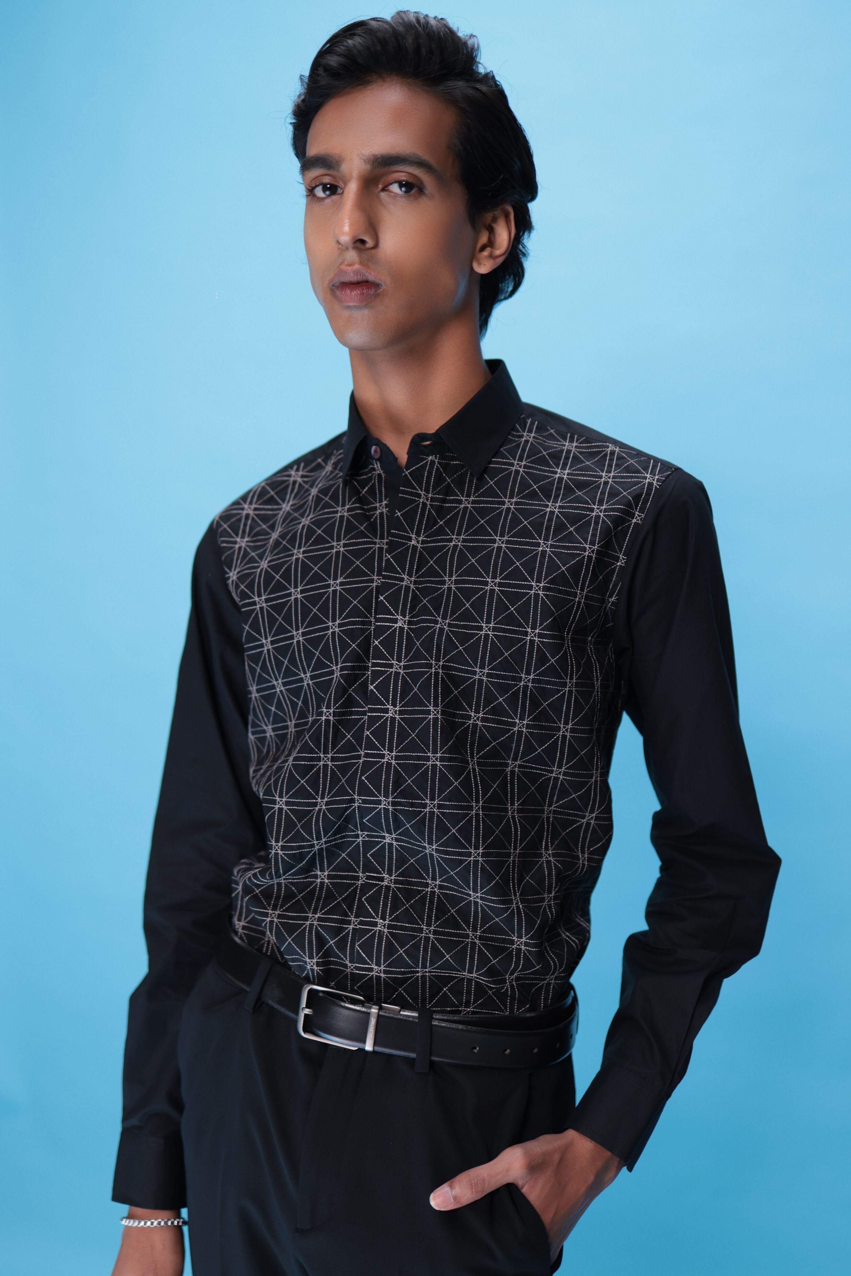 Charred Grid Shirt