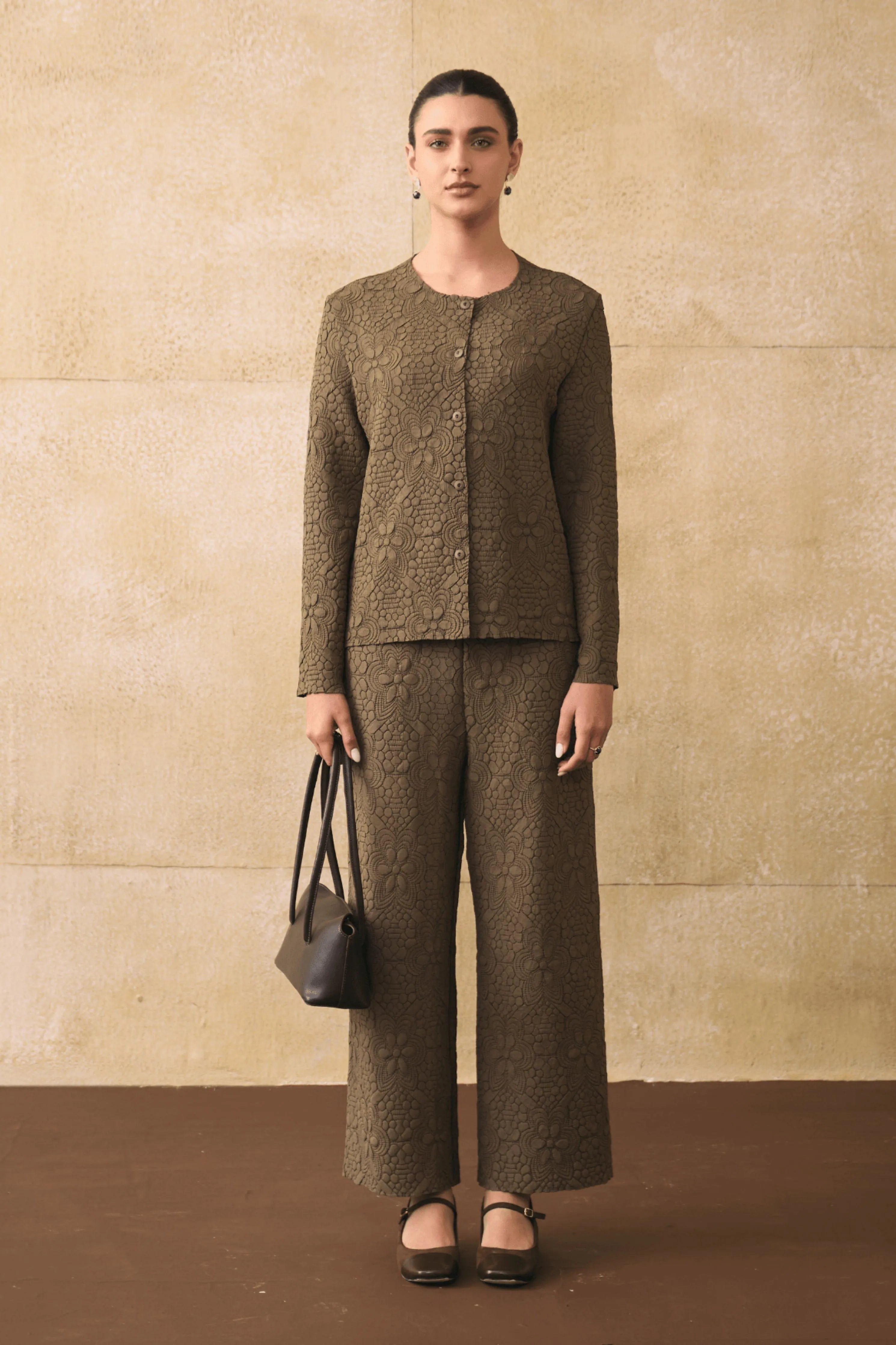 Brown Ganni Co-Ord Set