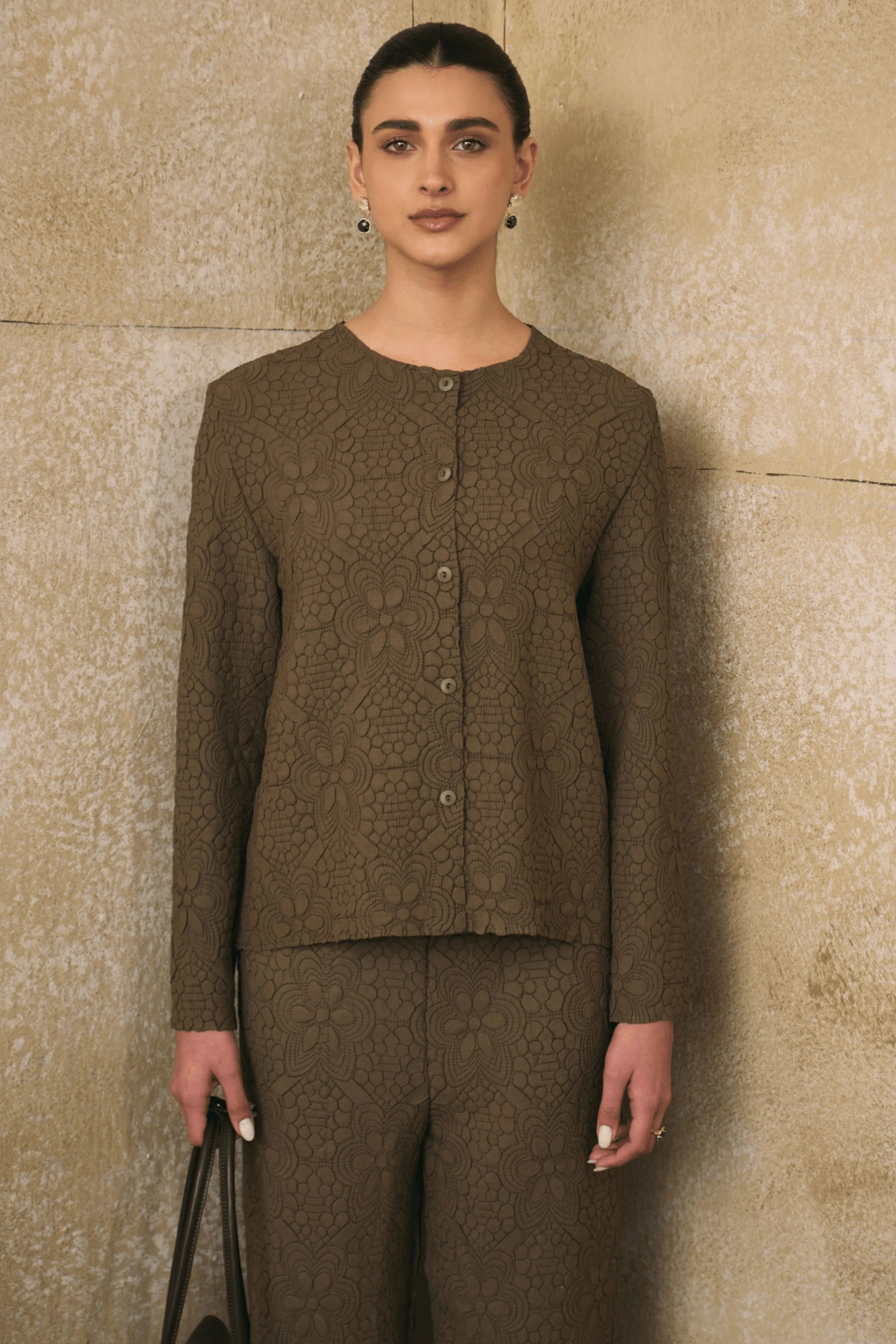 Brown Ganni Co-Ord Set