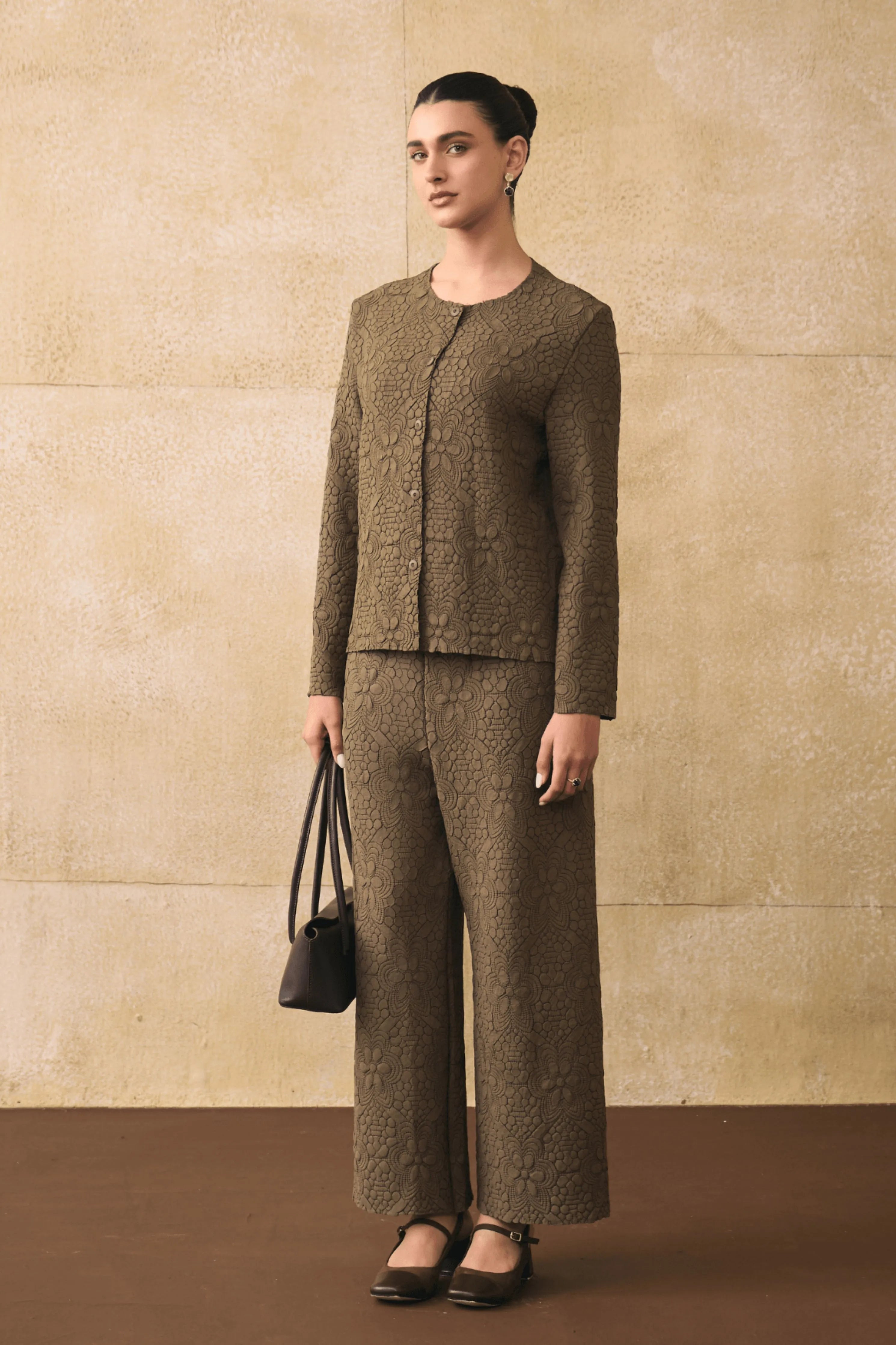 Brown Ganni Co-Ord Set
