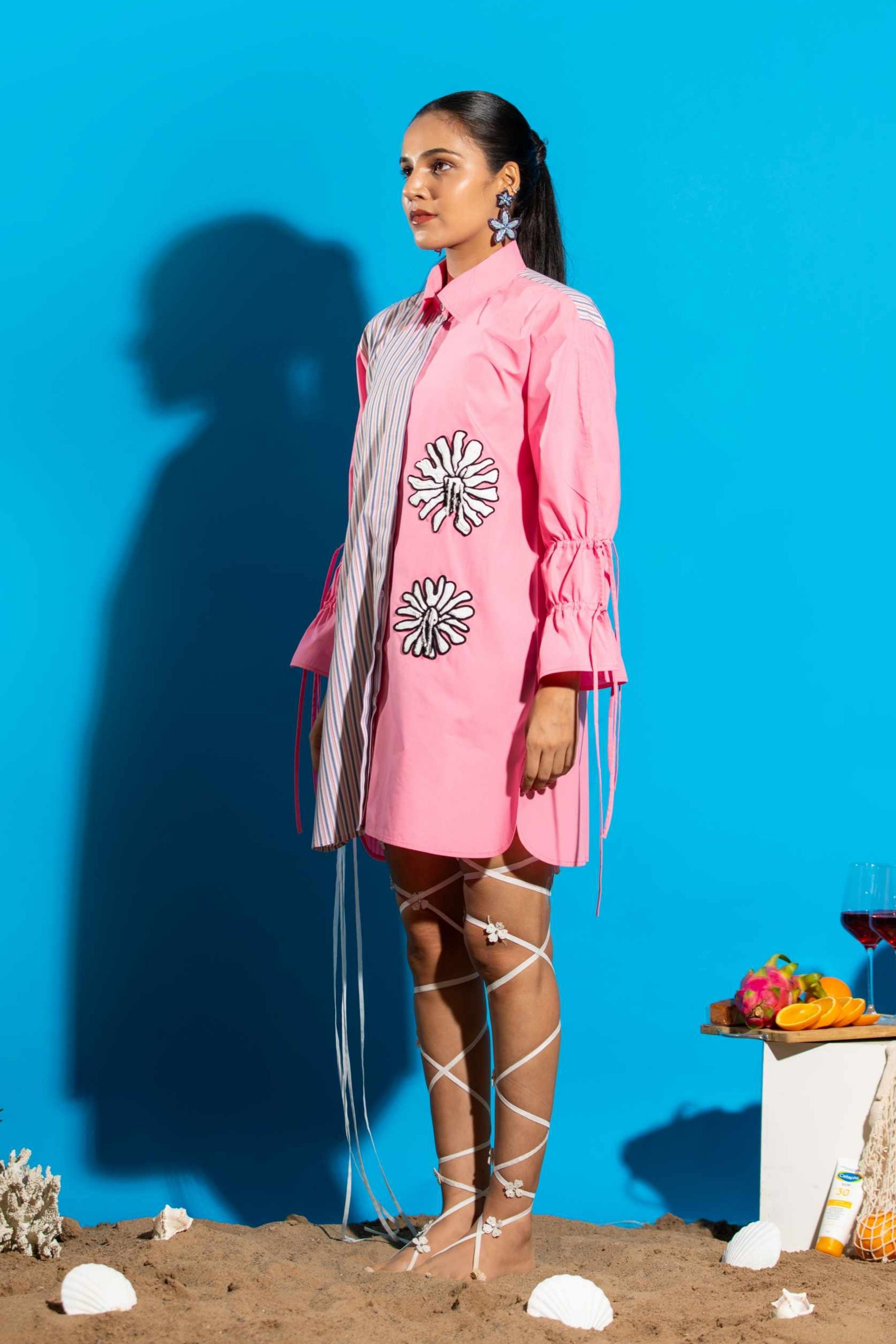 Gardenia Floral Embroidered Dress