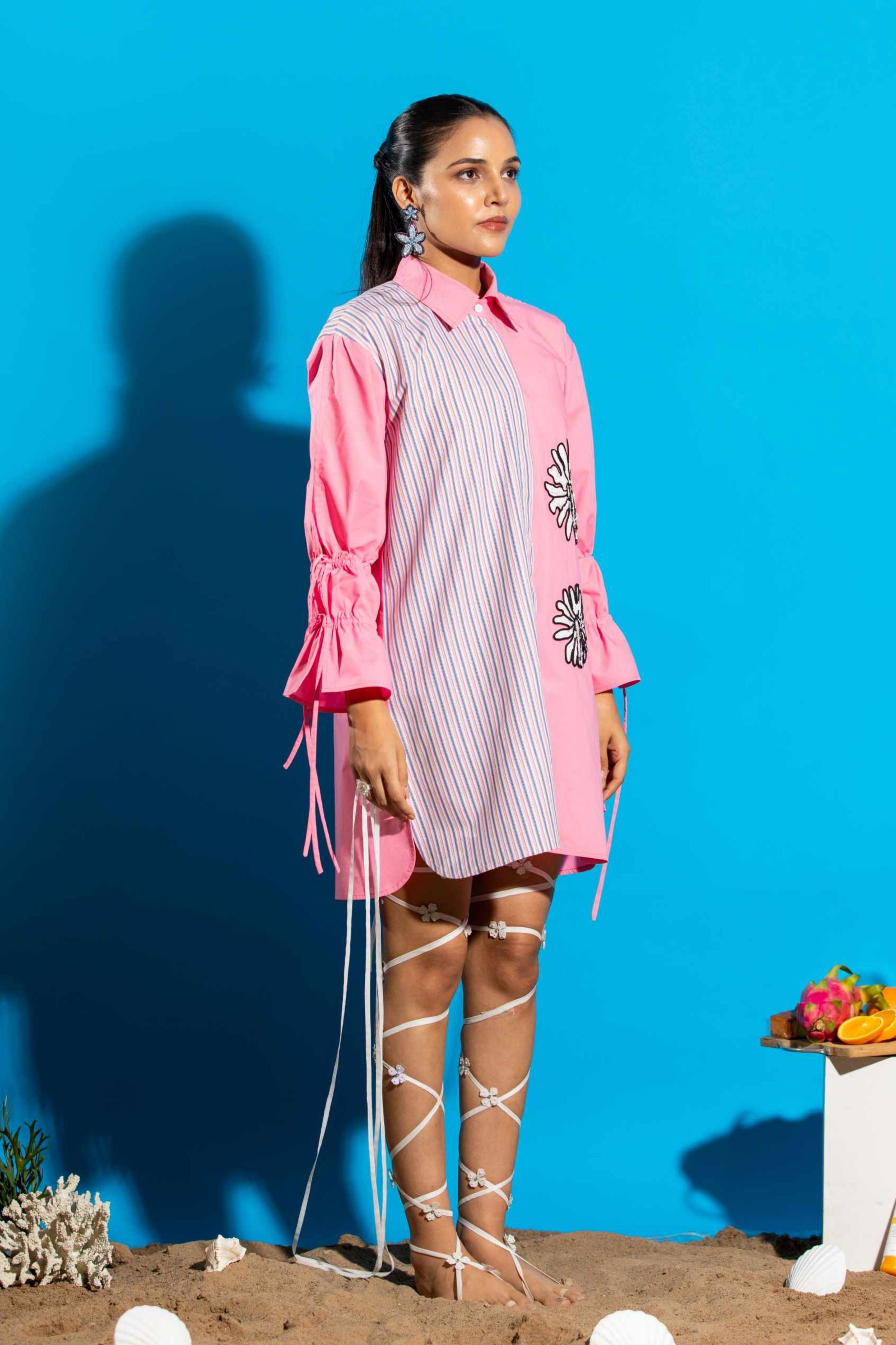 Gardenia Floral Embroidered Dress