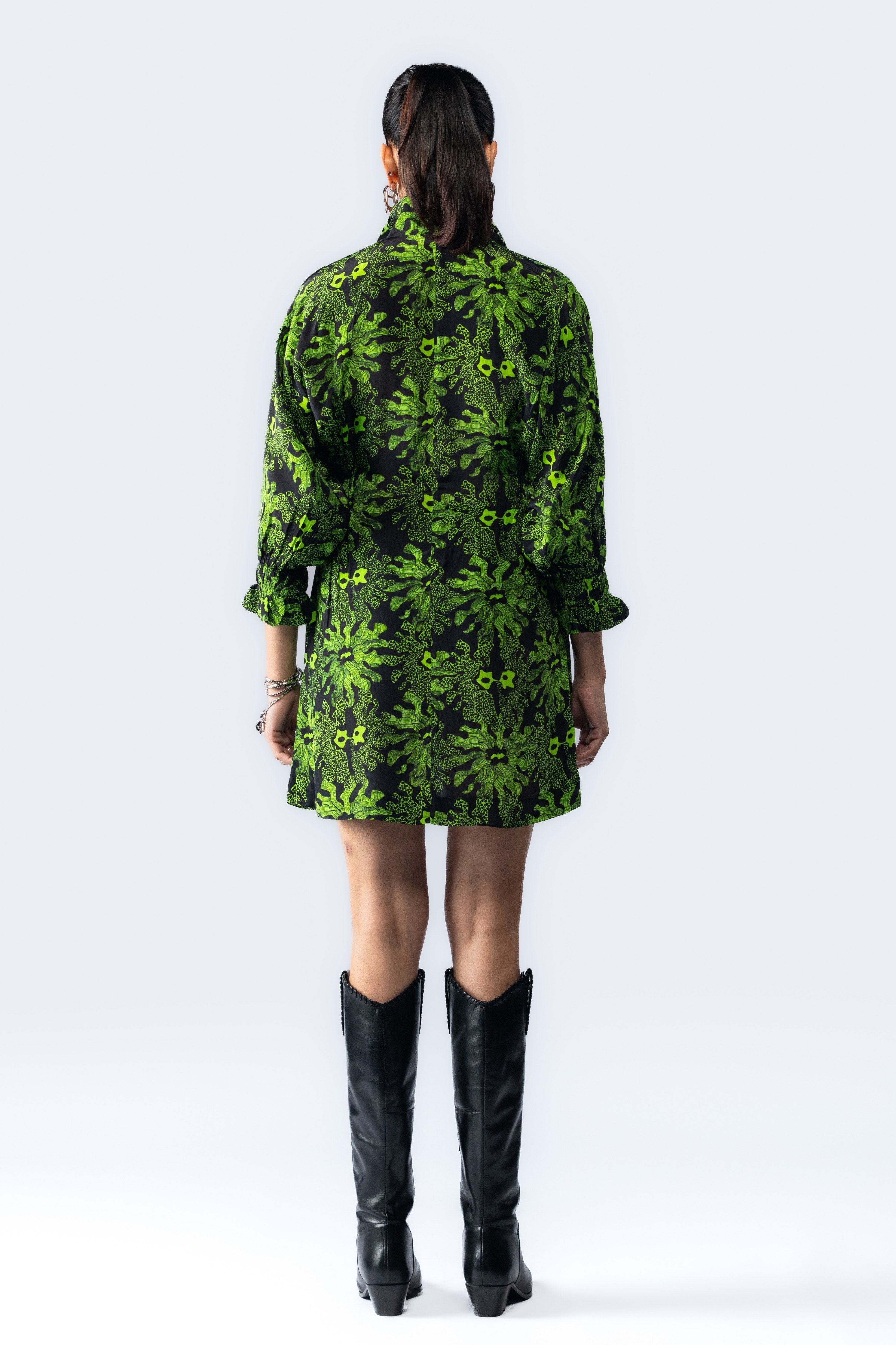 Green Embroidered Dress