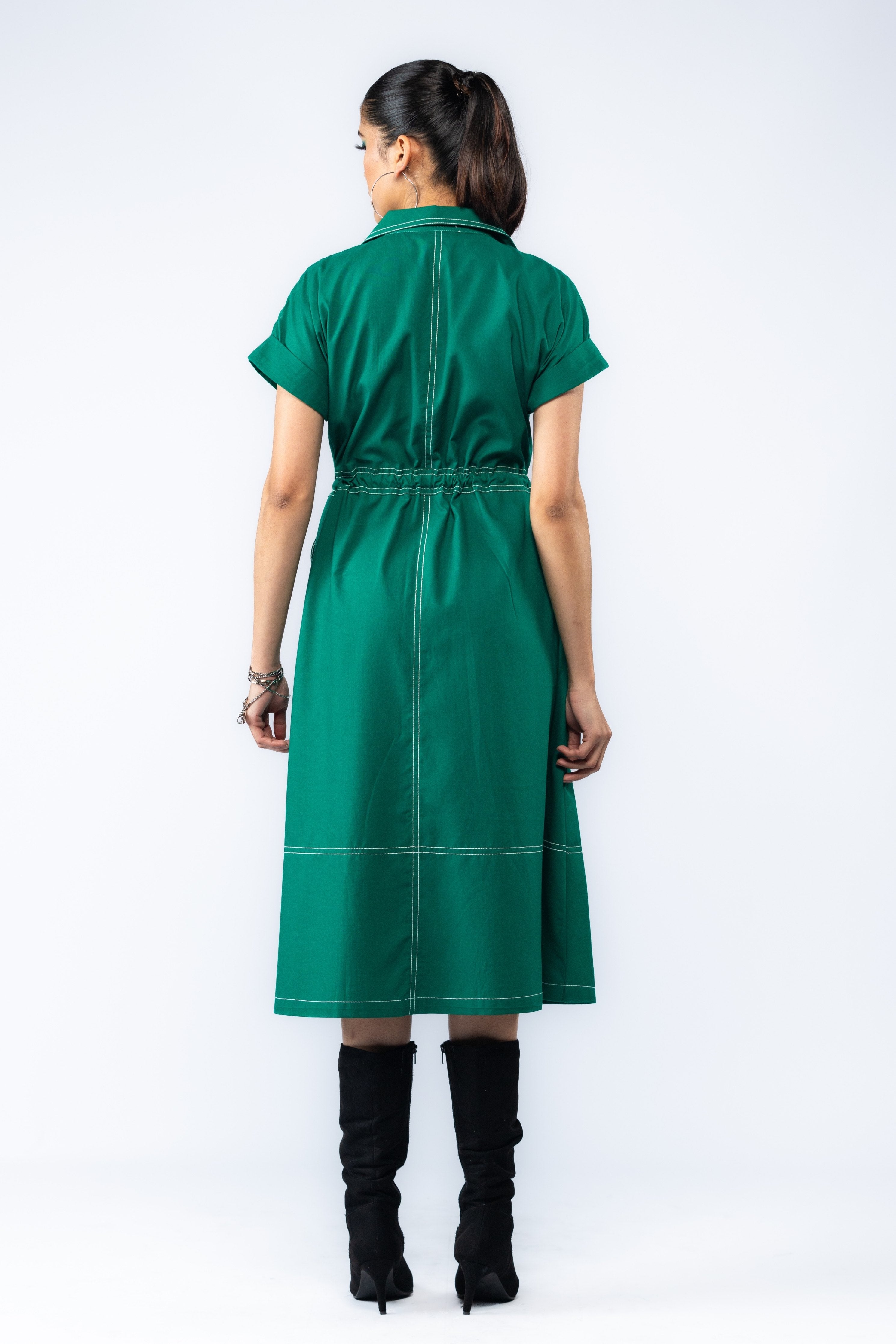 Green Zipper Dress