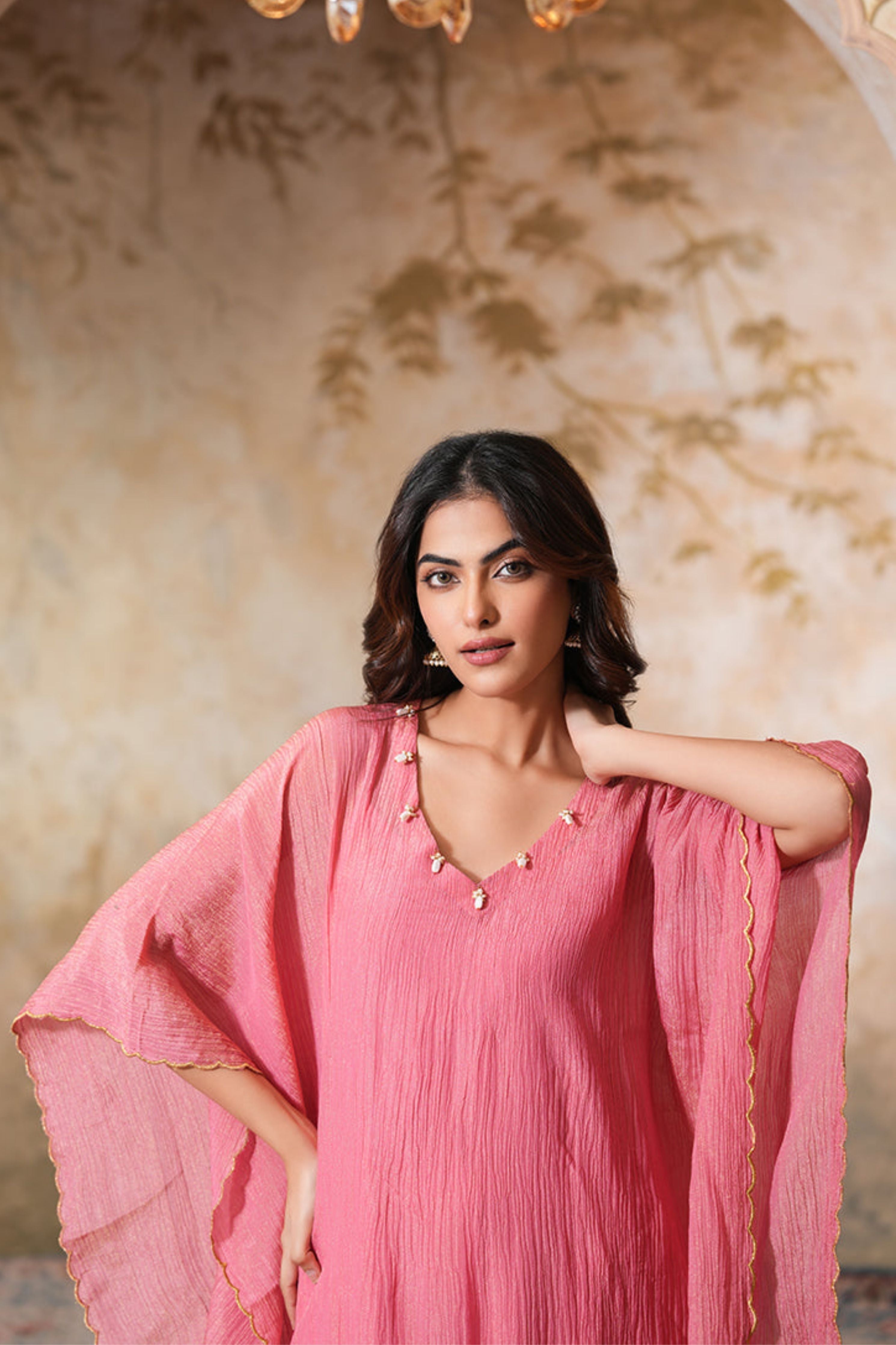 Sharbati Tissue Silk Kaftan Set