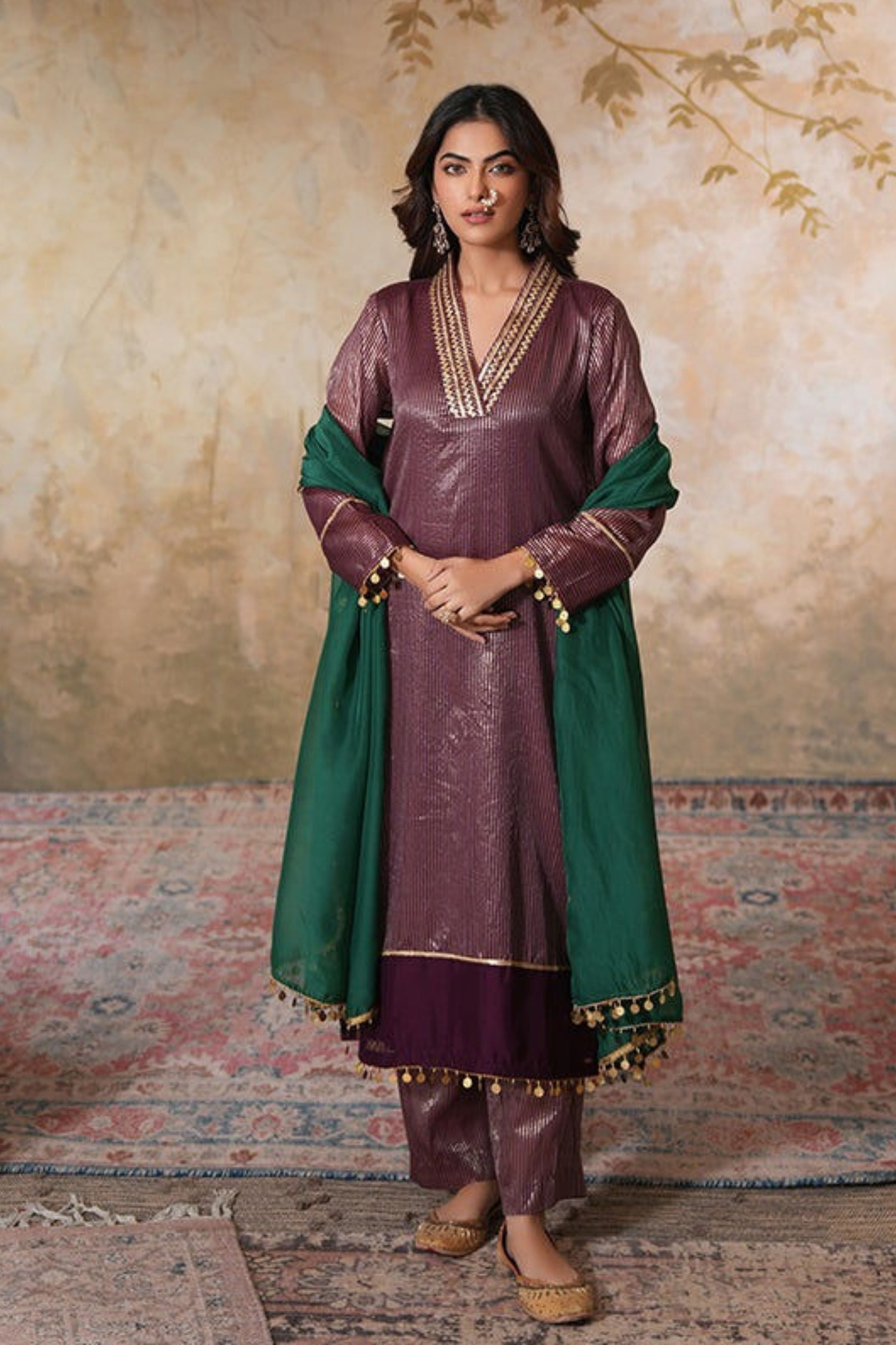 Gauhar Gota Kurta Set With Dupatta