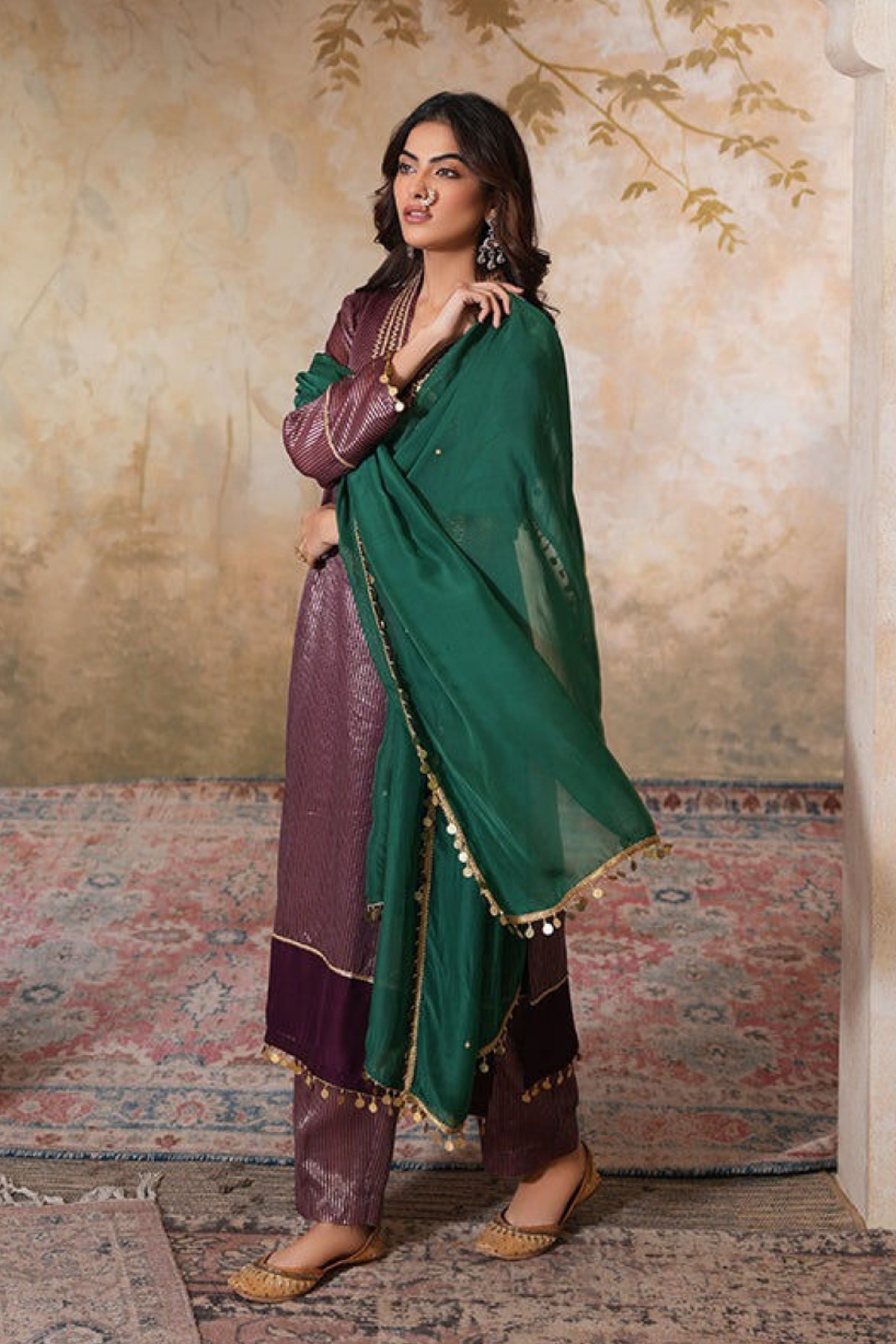 Gauhar Gota Kurta Set With Dupatta
