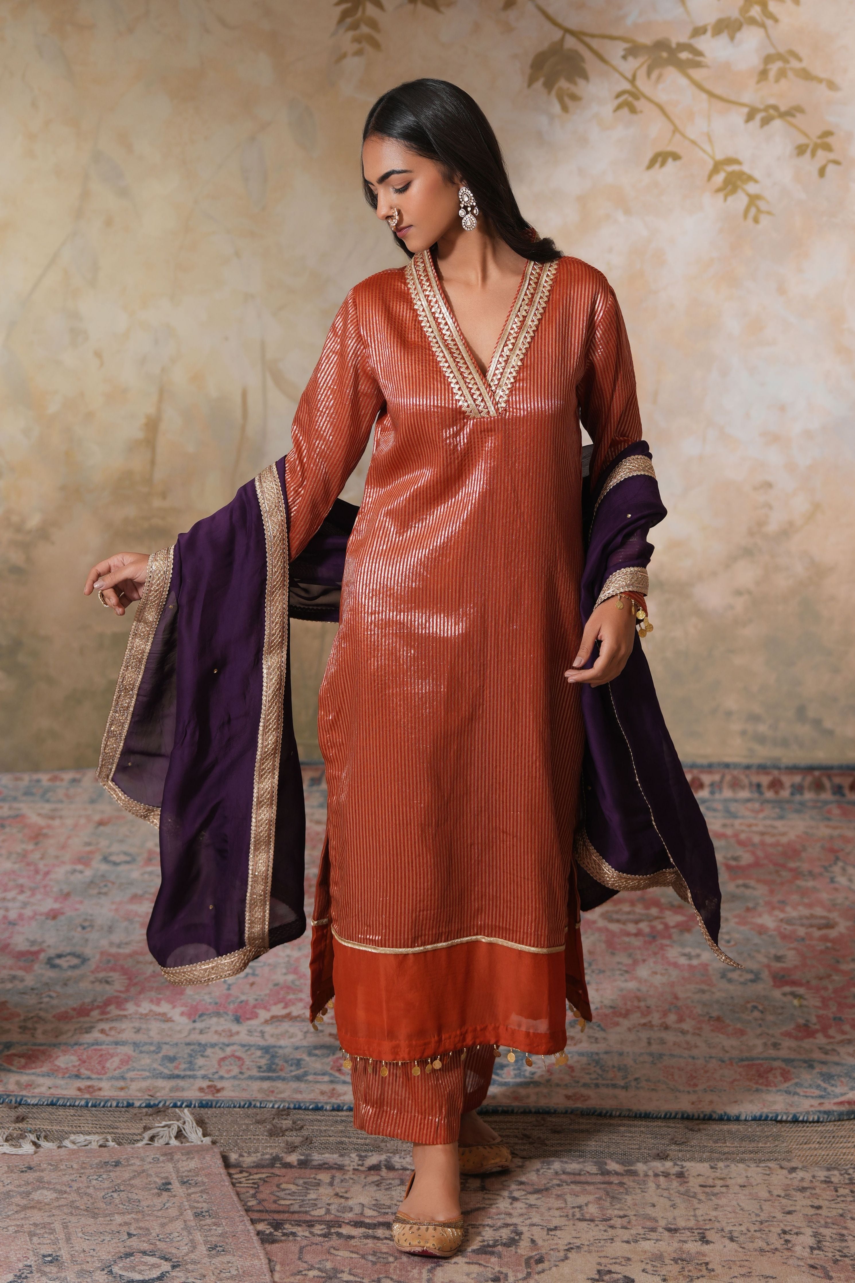 Zangi Gota Kurta Set With Dupatta