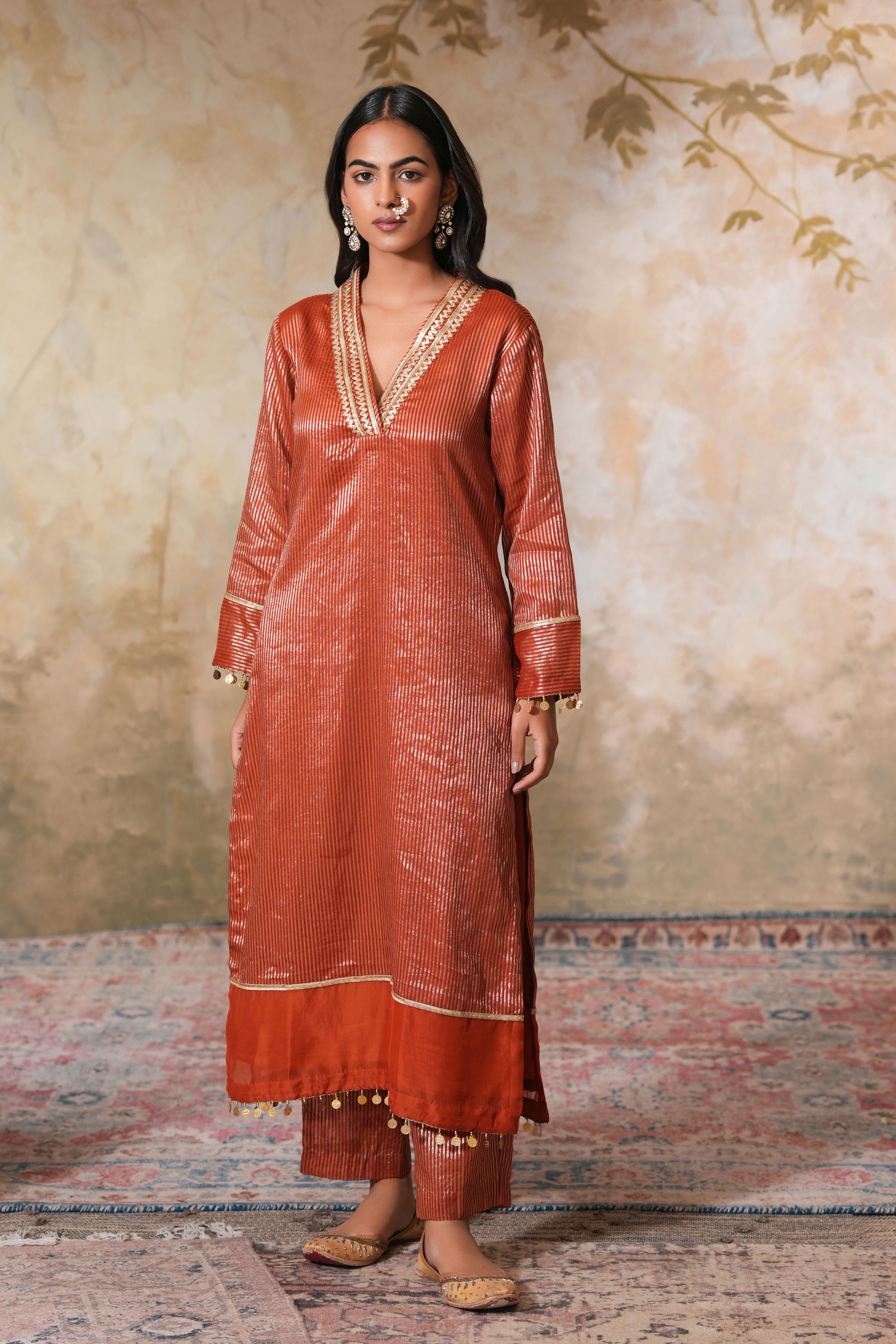 Zangi Gota Kurta Set With Dupatta
